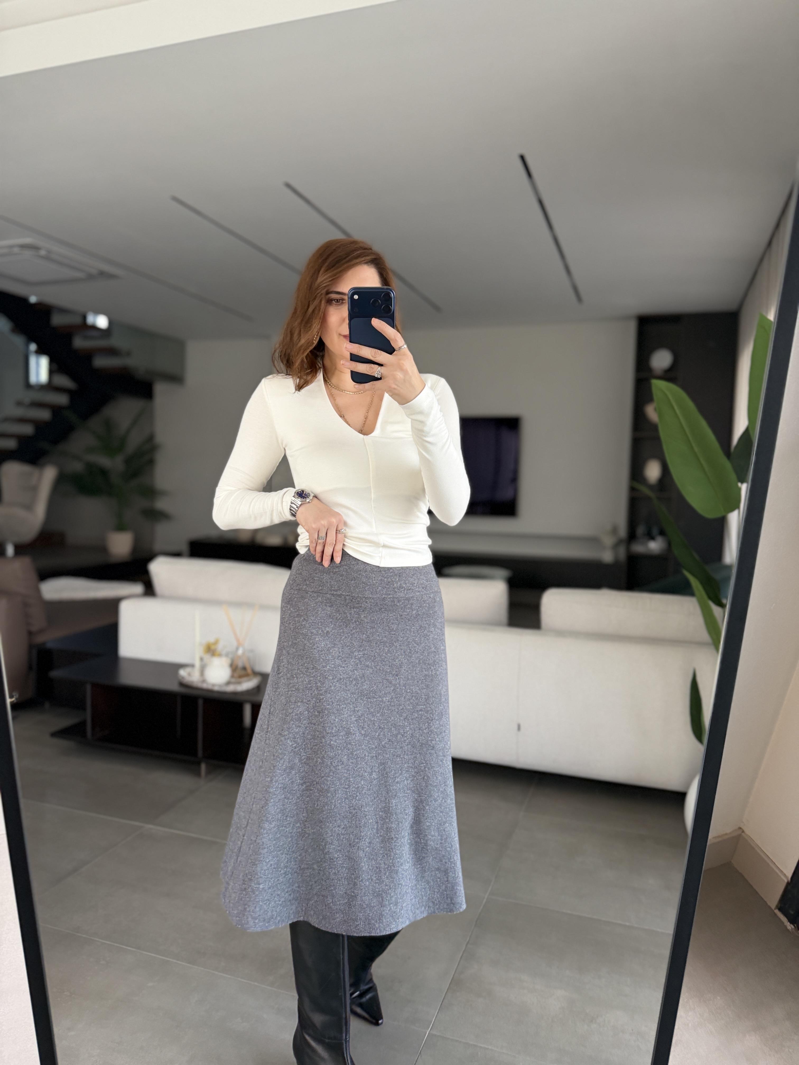 Antrasit Selanik Bel  Korsaj Etek