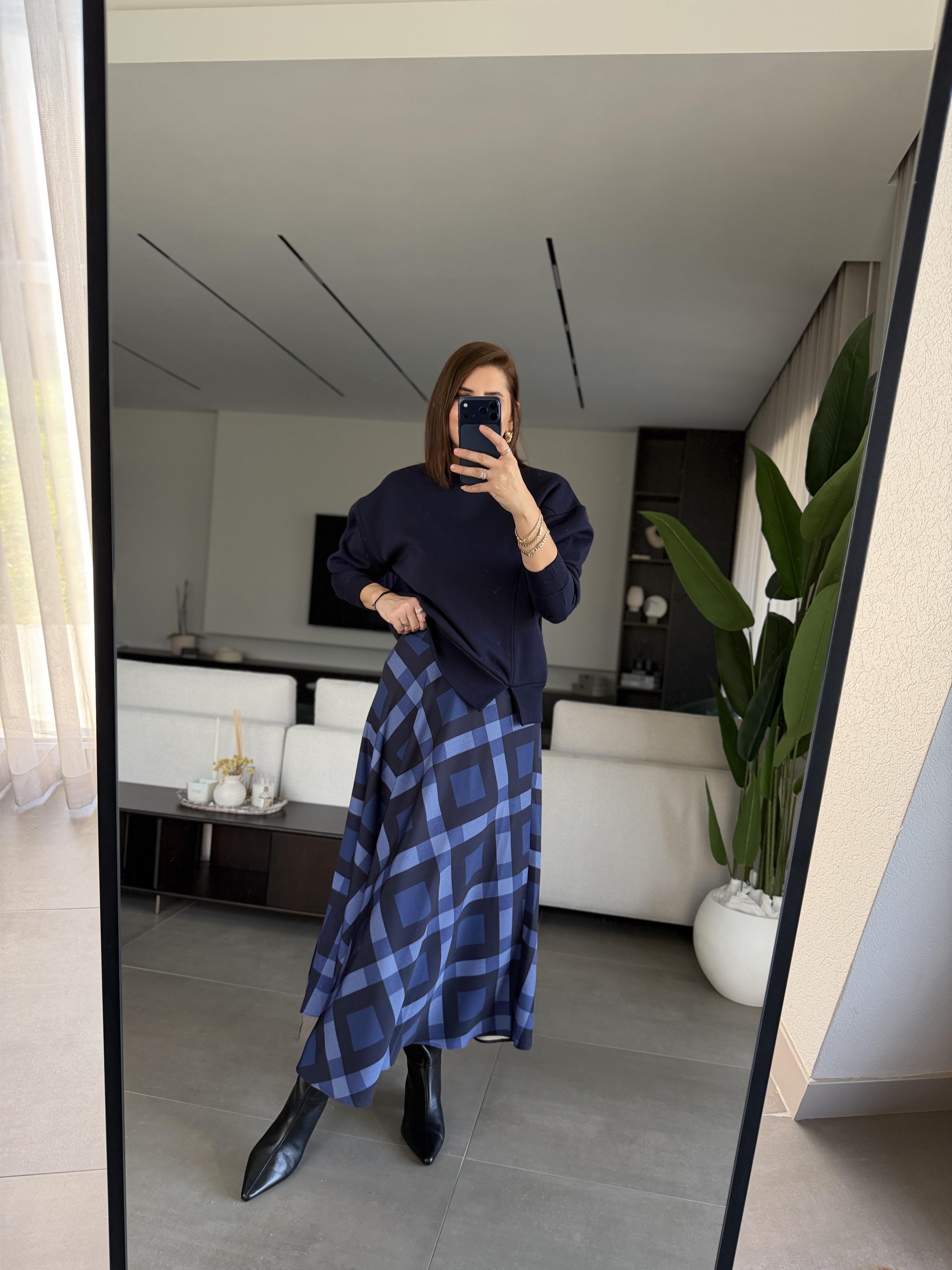 Astarlı Ekoseli Etek