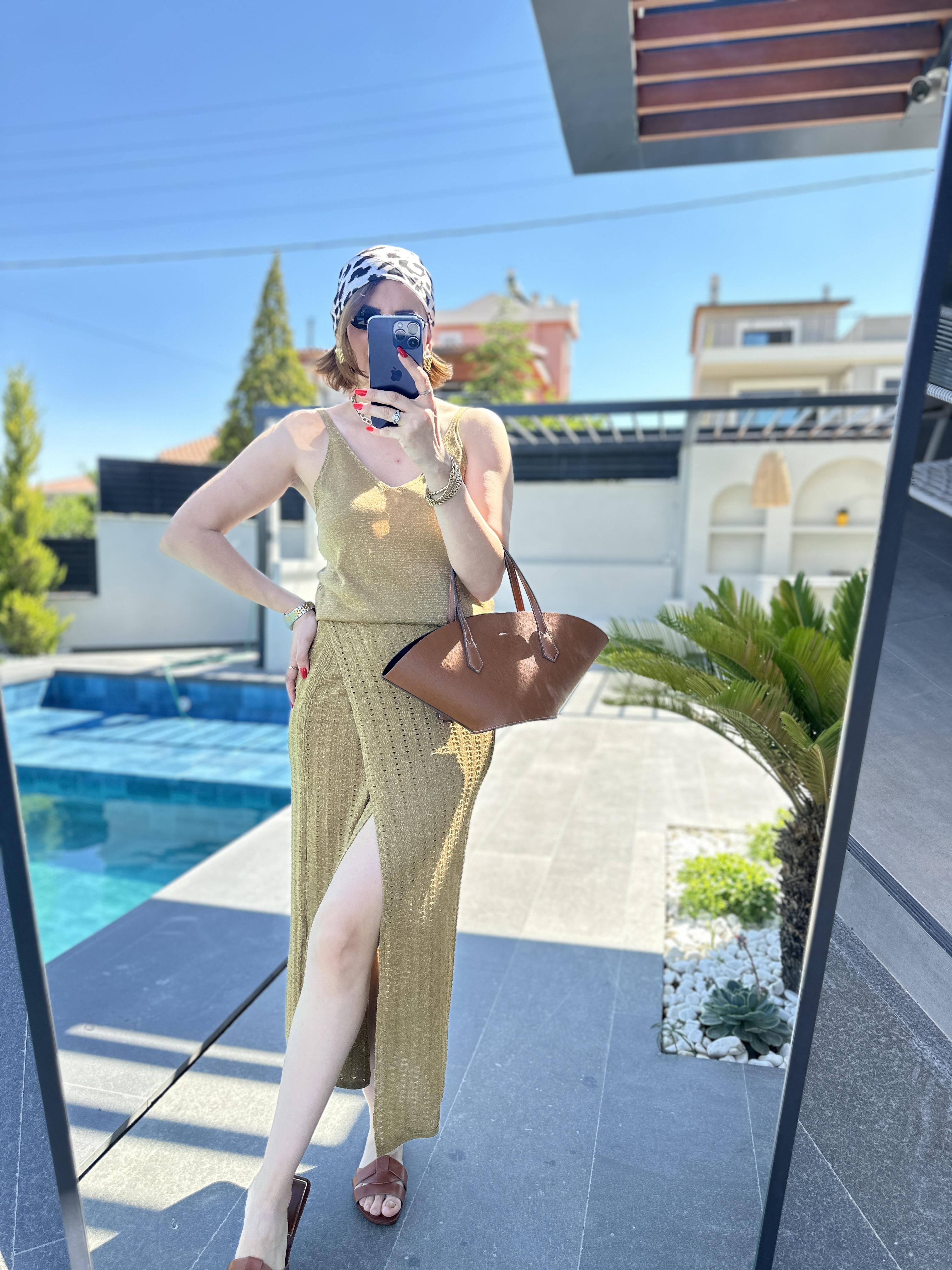 Bağlamalı Simli Etek Takım