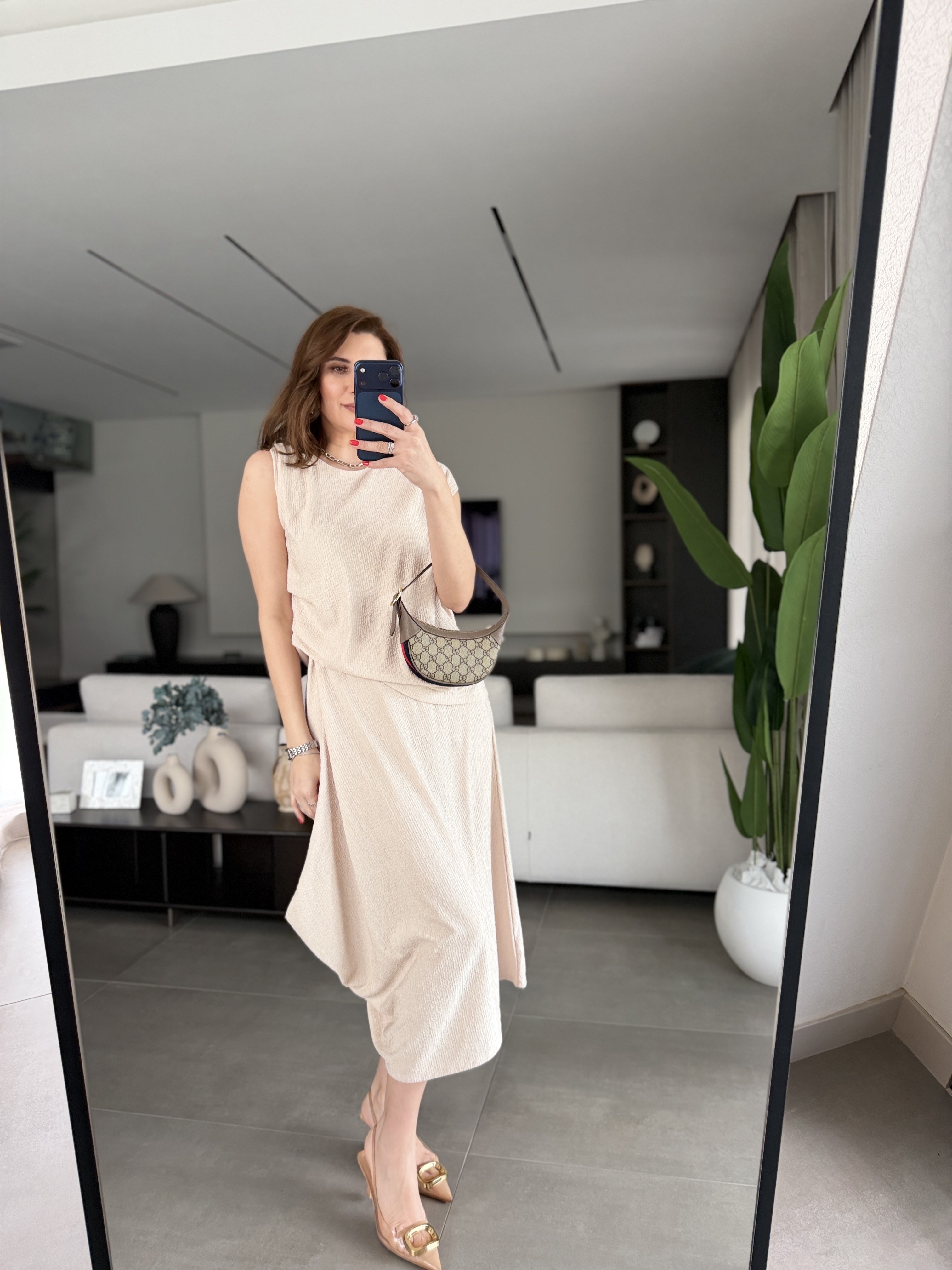 Bej Buzzy Fitilli Yumoş Etek Takım