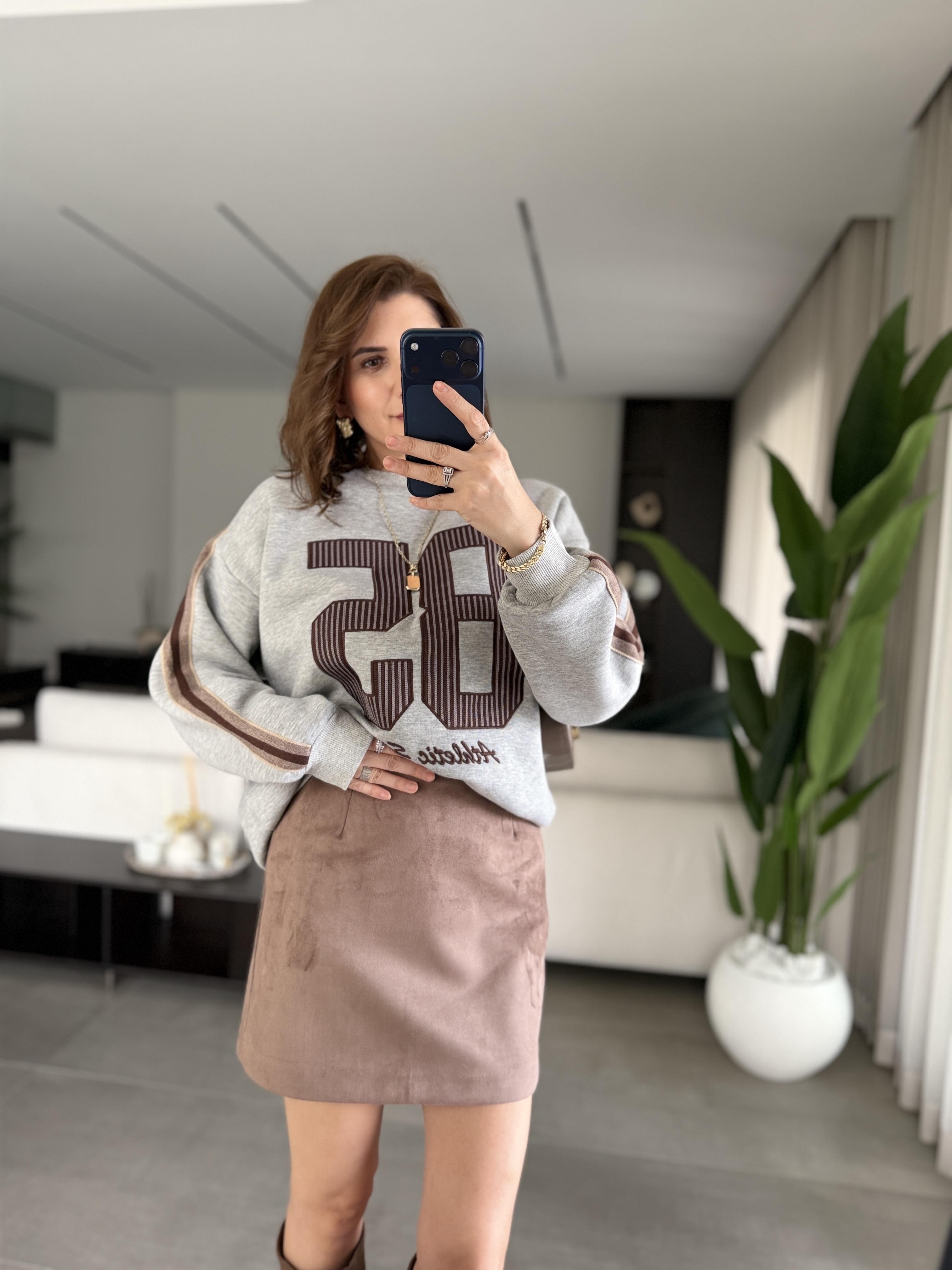 Bel Pensli Süet Etek