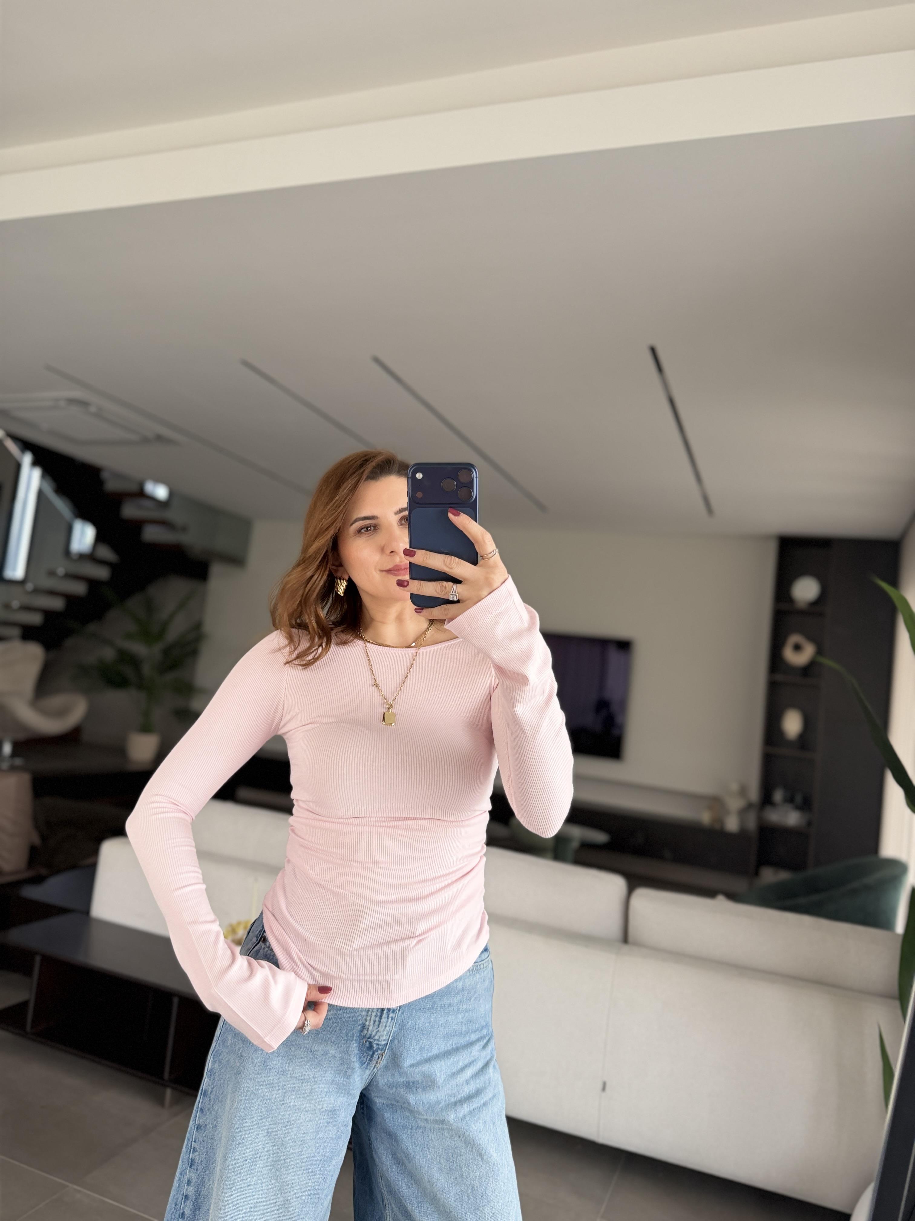 Bisiklet Yaka Fitilli Bluz