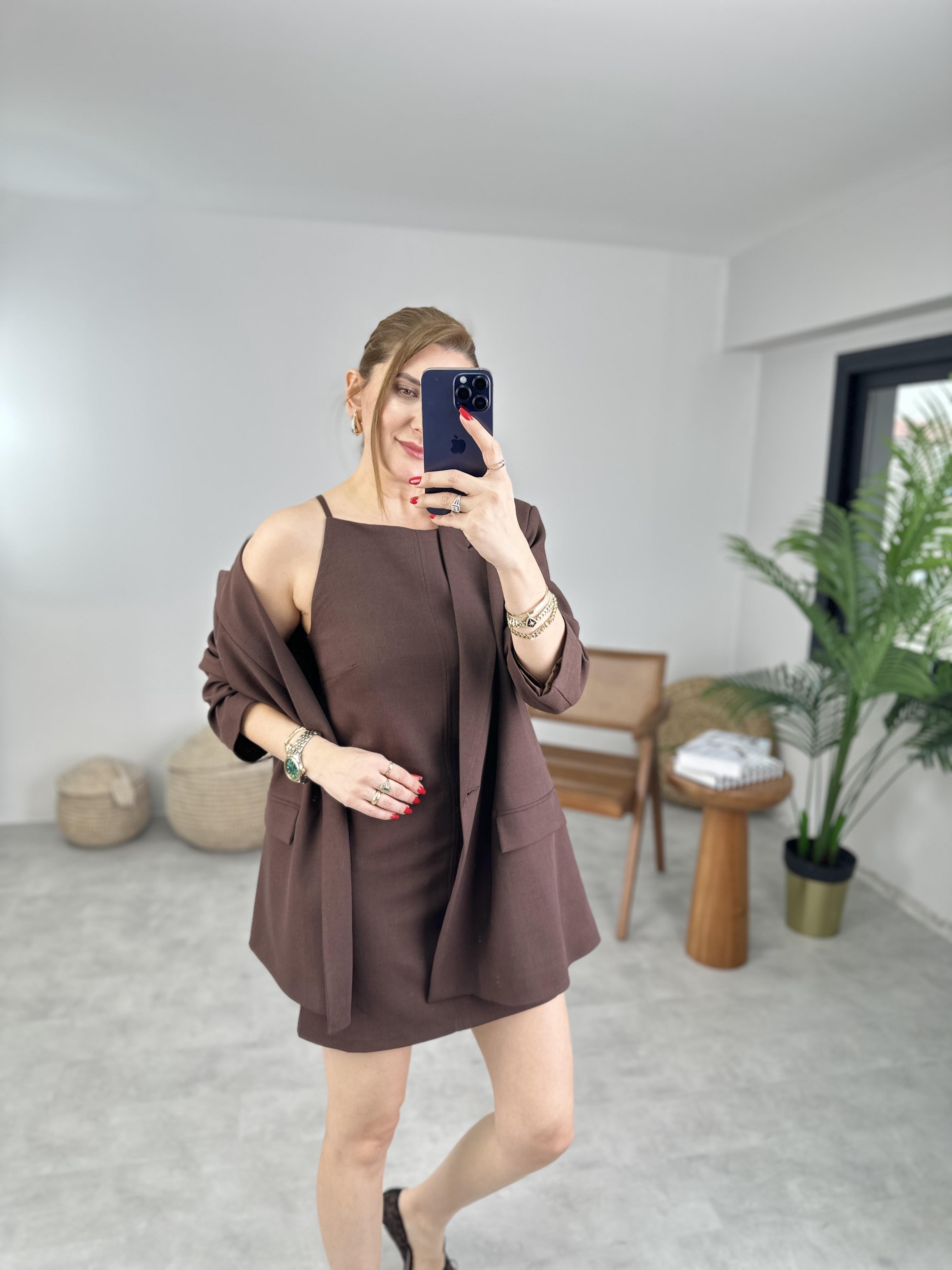 Blazer Ceketli Elbise