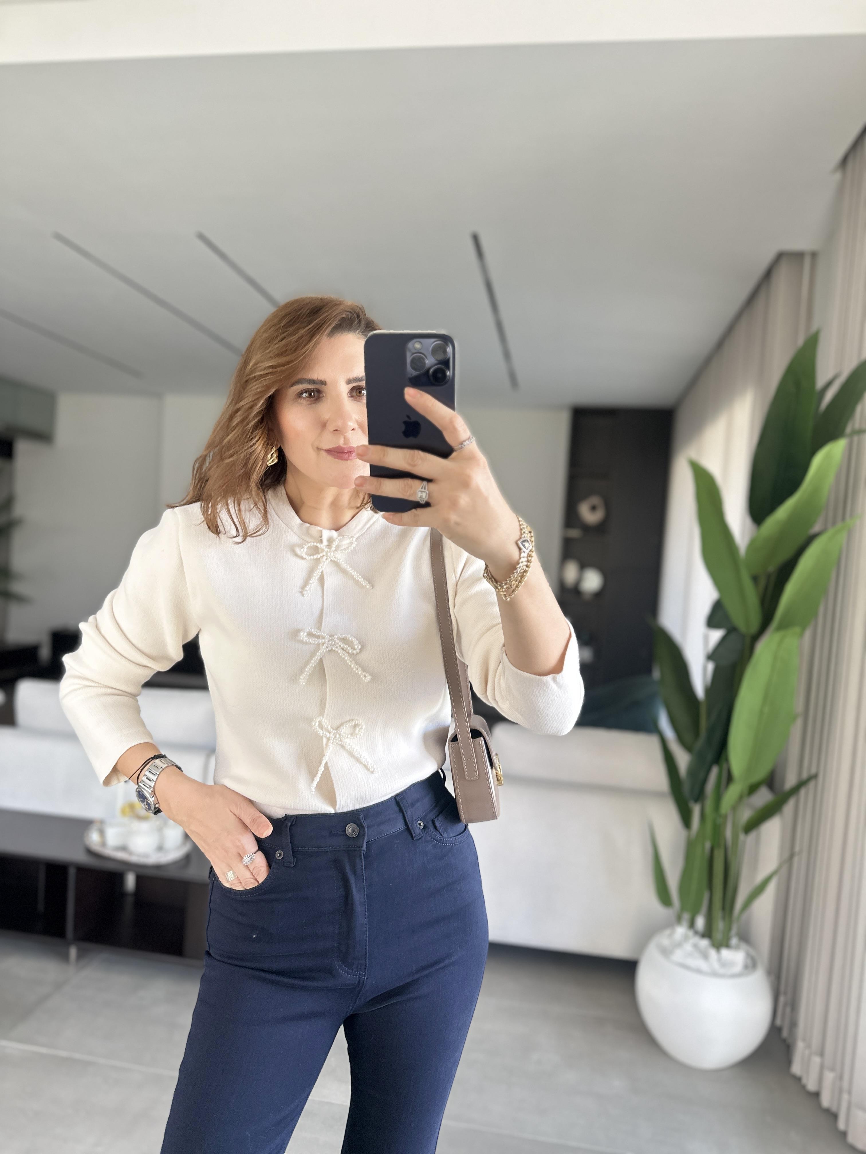 Boncuk Kurdela Detaylı Hırka