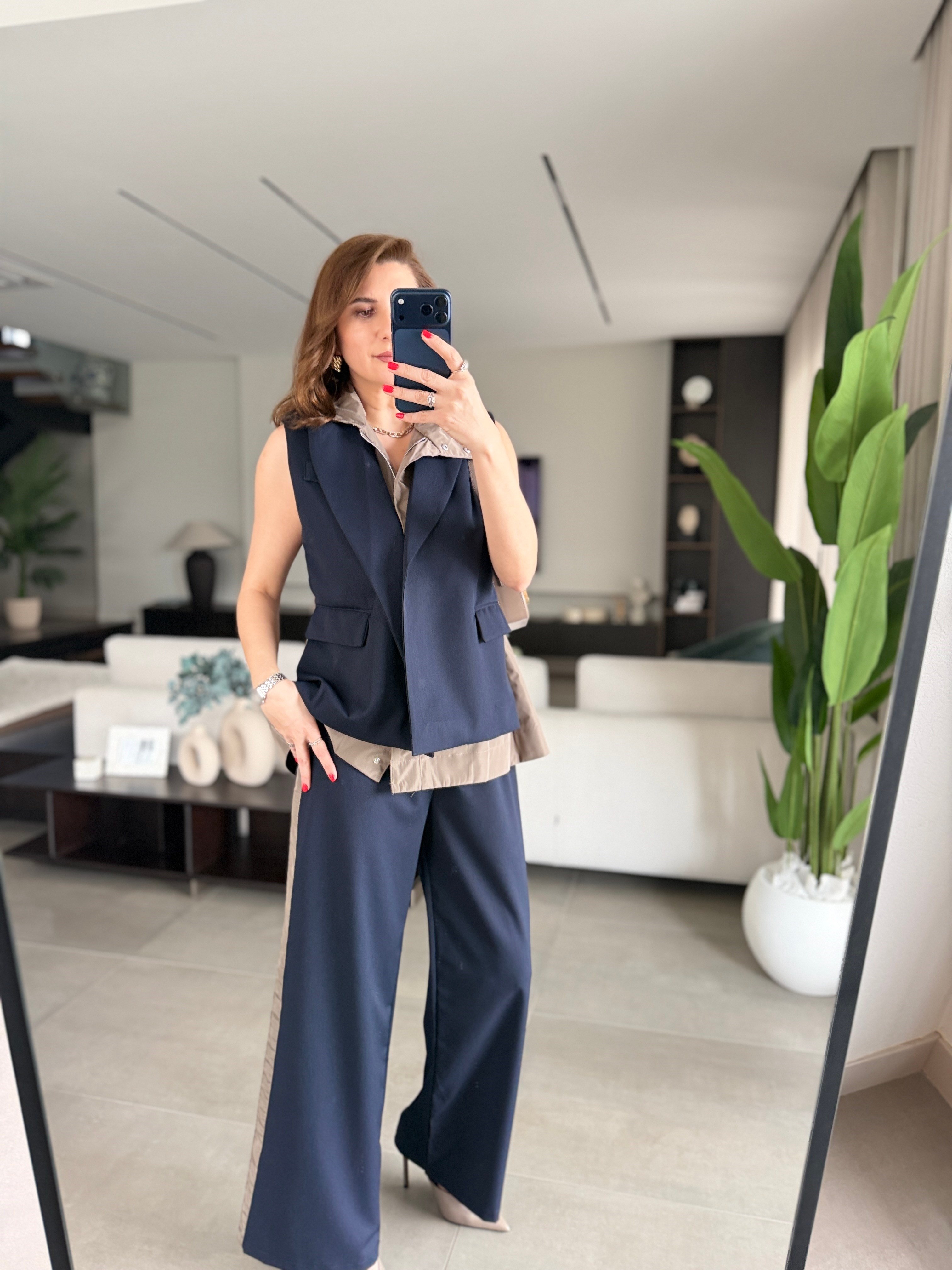 Çift Görünümlü Yelek Takım