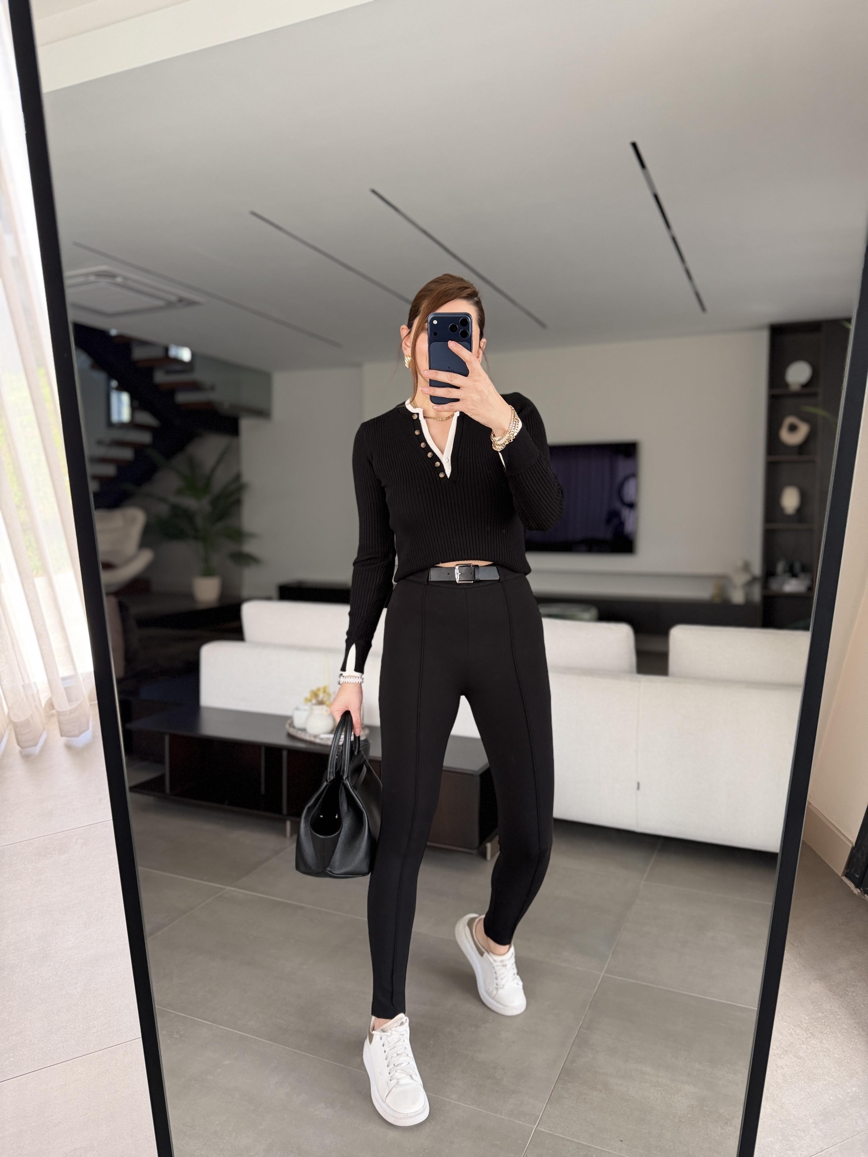 Çimalı Kemer Görünümlü Tayt