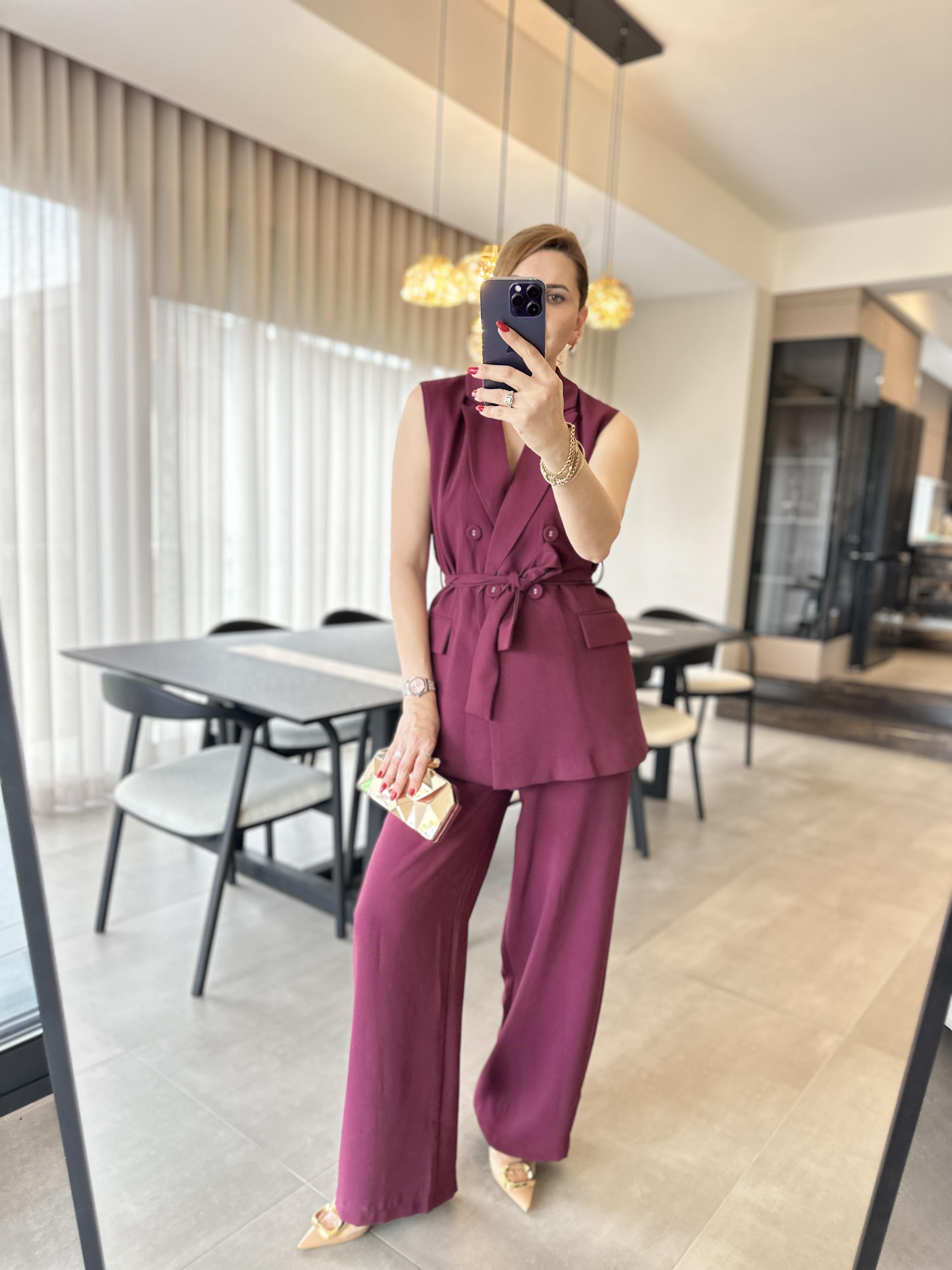 Döküm Kumaş Yelekli Takım