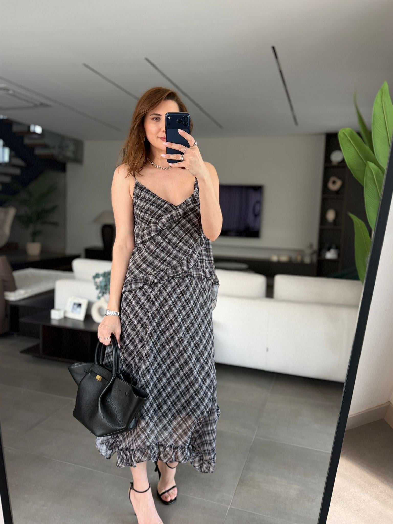 Ekoseli Etek Bluz Takım