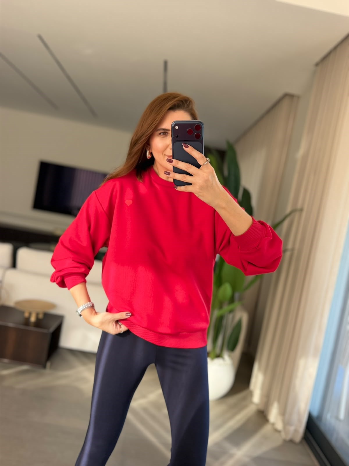 Flok Baskılı Sweat