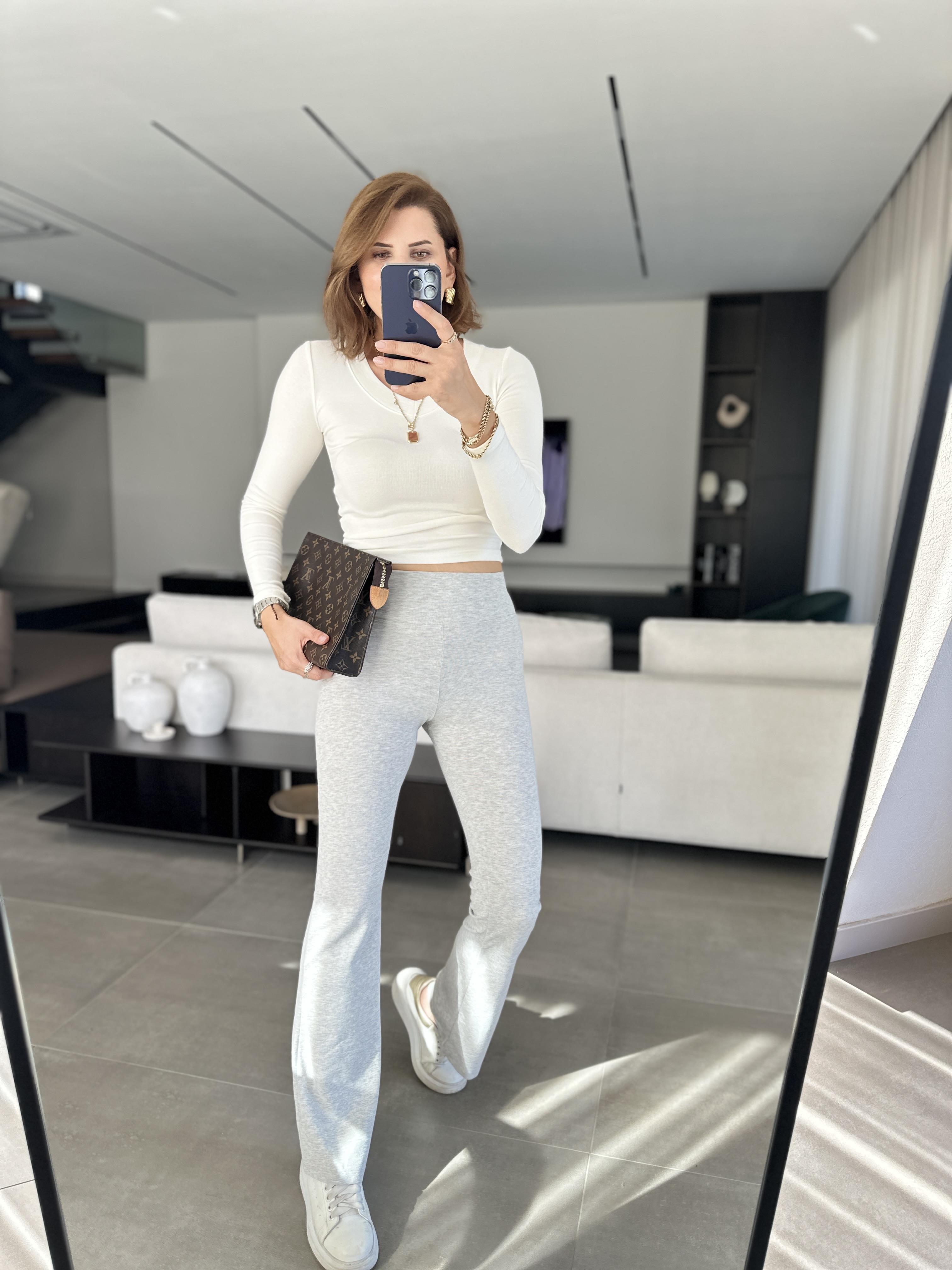 Gri Bersh Penye Tayt