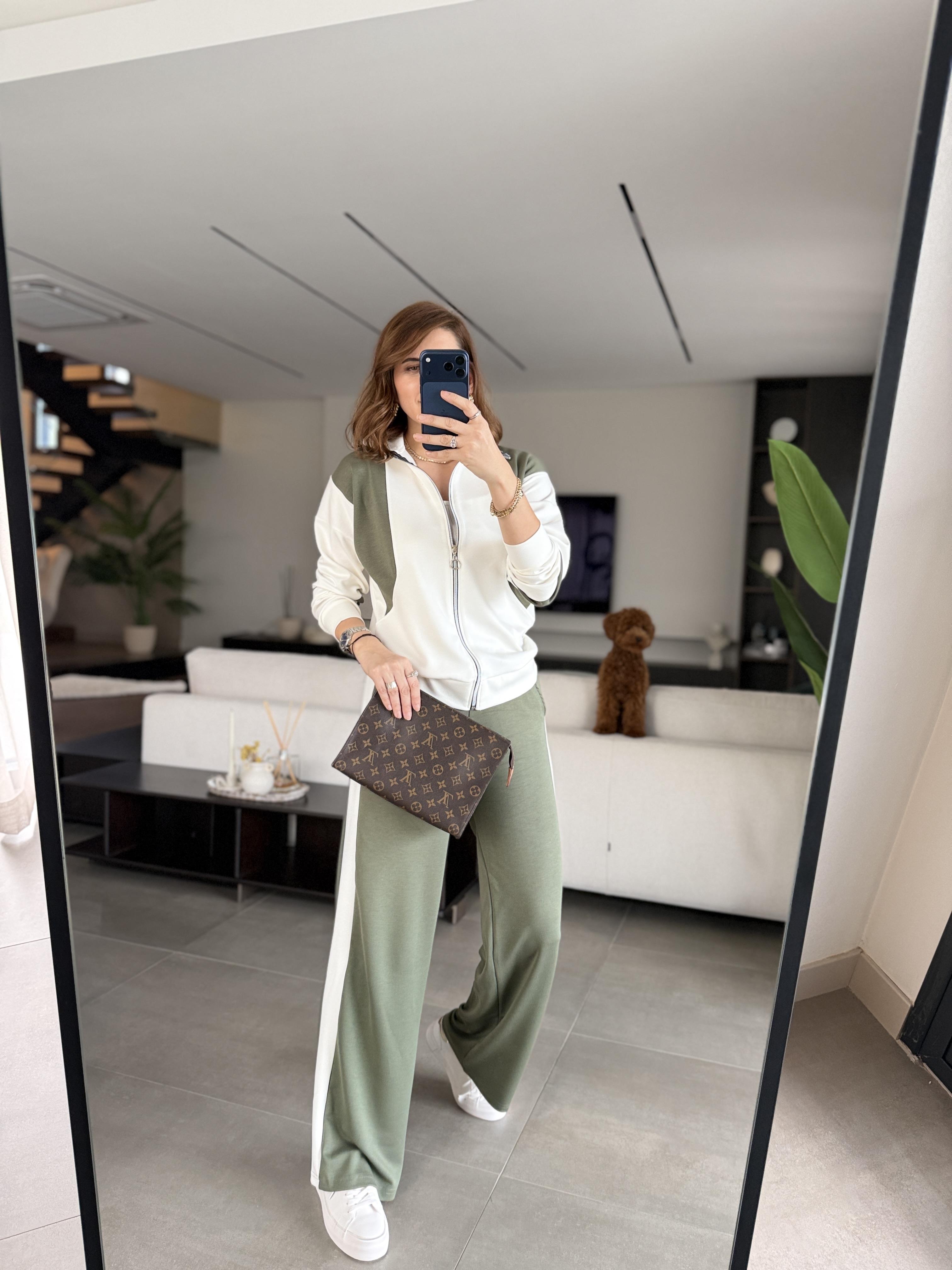 Haki Lunda Şerit Detaylı Takım