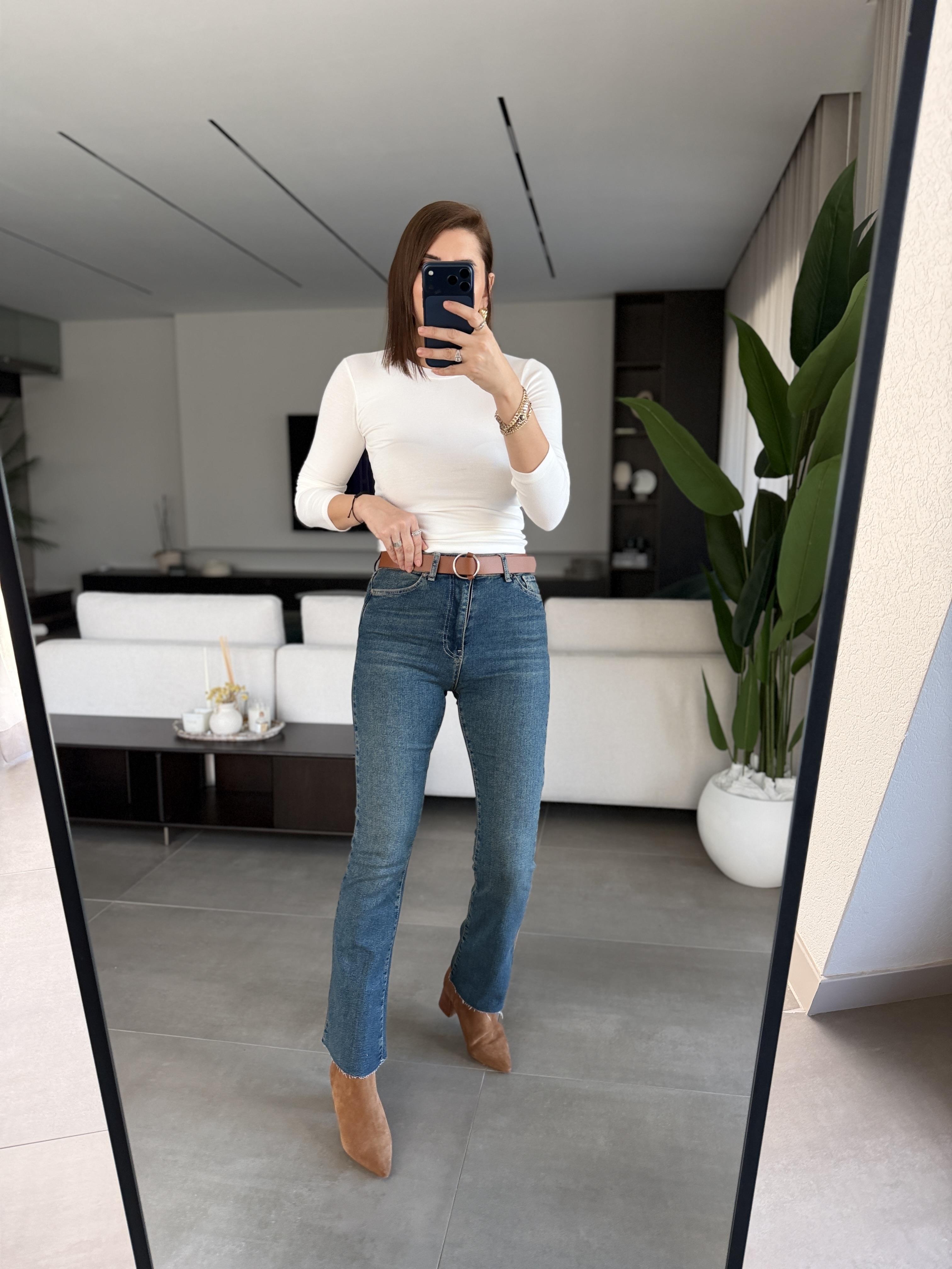 İndigo Kemerli Jolie Pantolon
