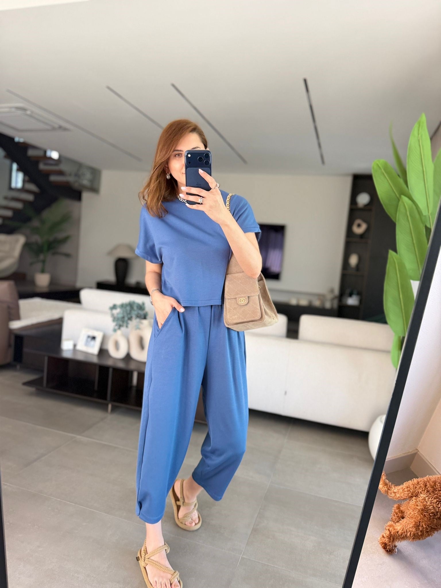 İndigo Şalvar Takım