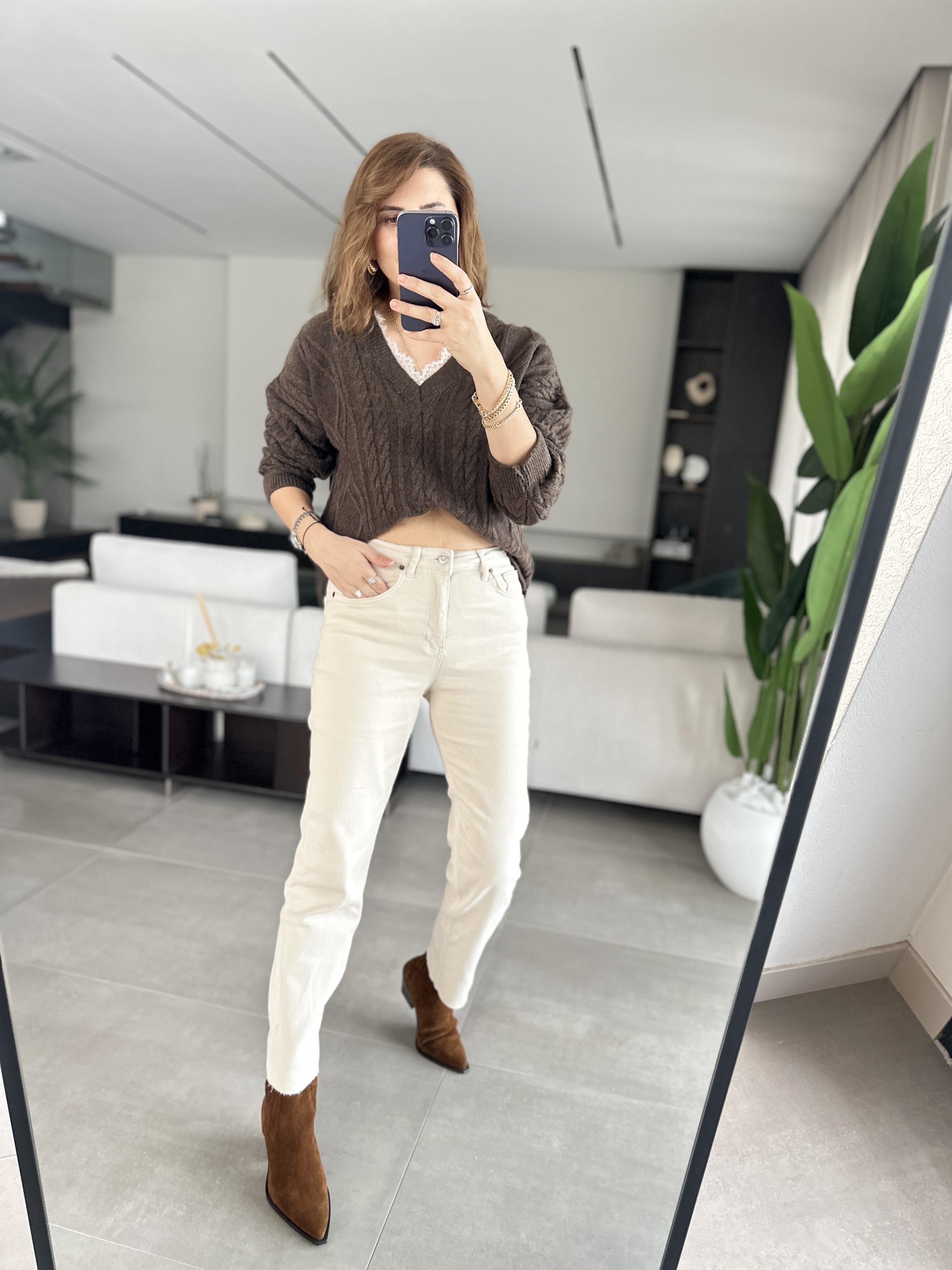 Kesik Paça Boyfit Jean