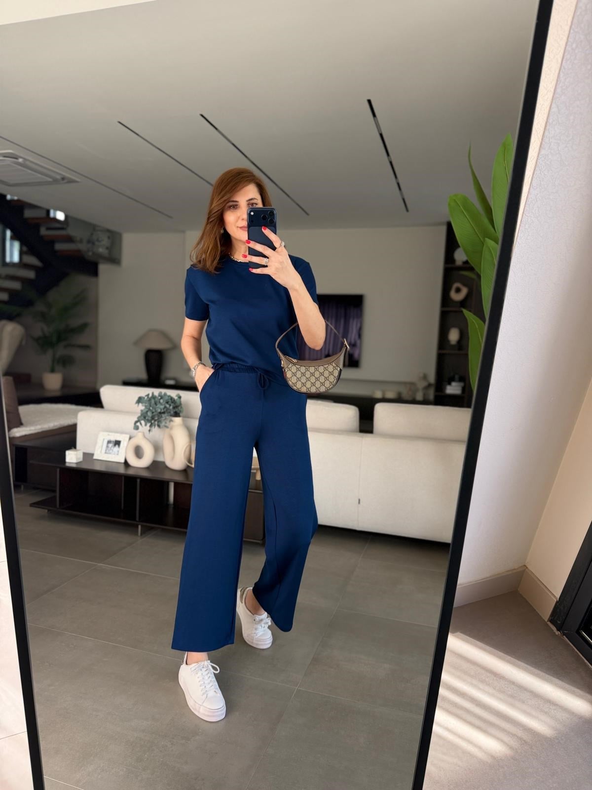 Lacivert Rona Bisiklet Yaka Oys Takım