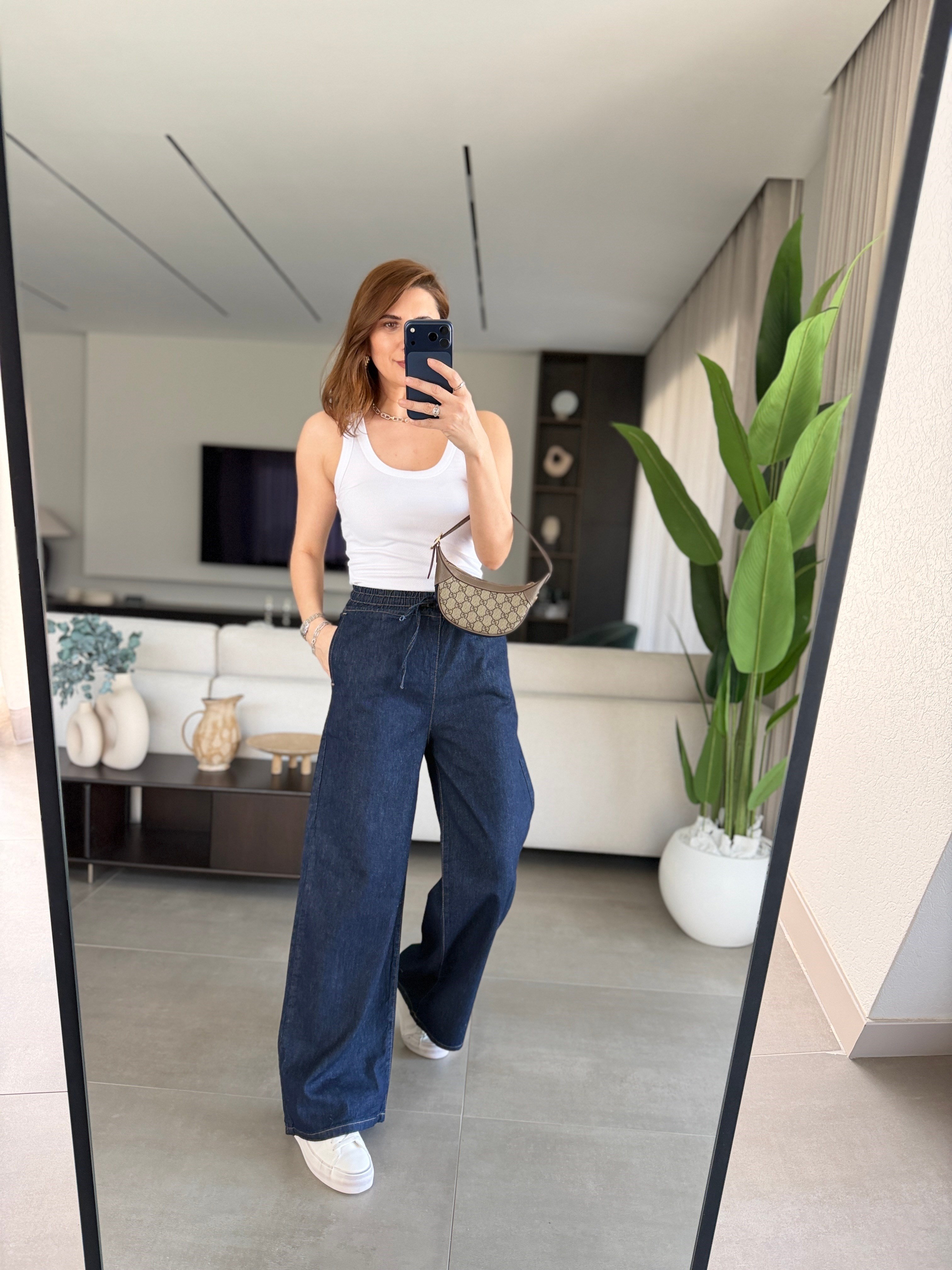 Lacivert ZR Model Bel Lastikli Pantolon