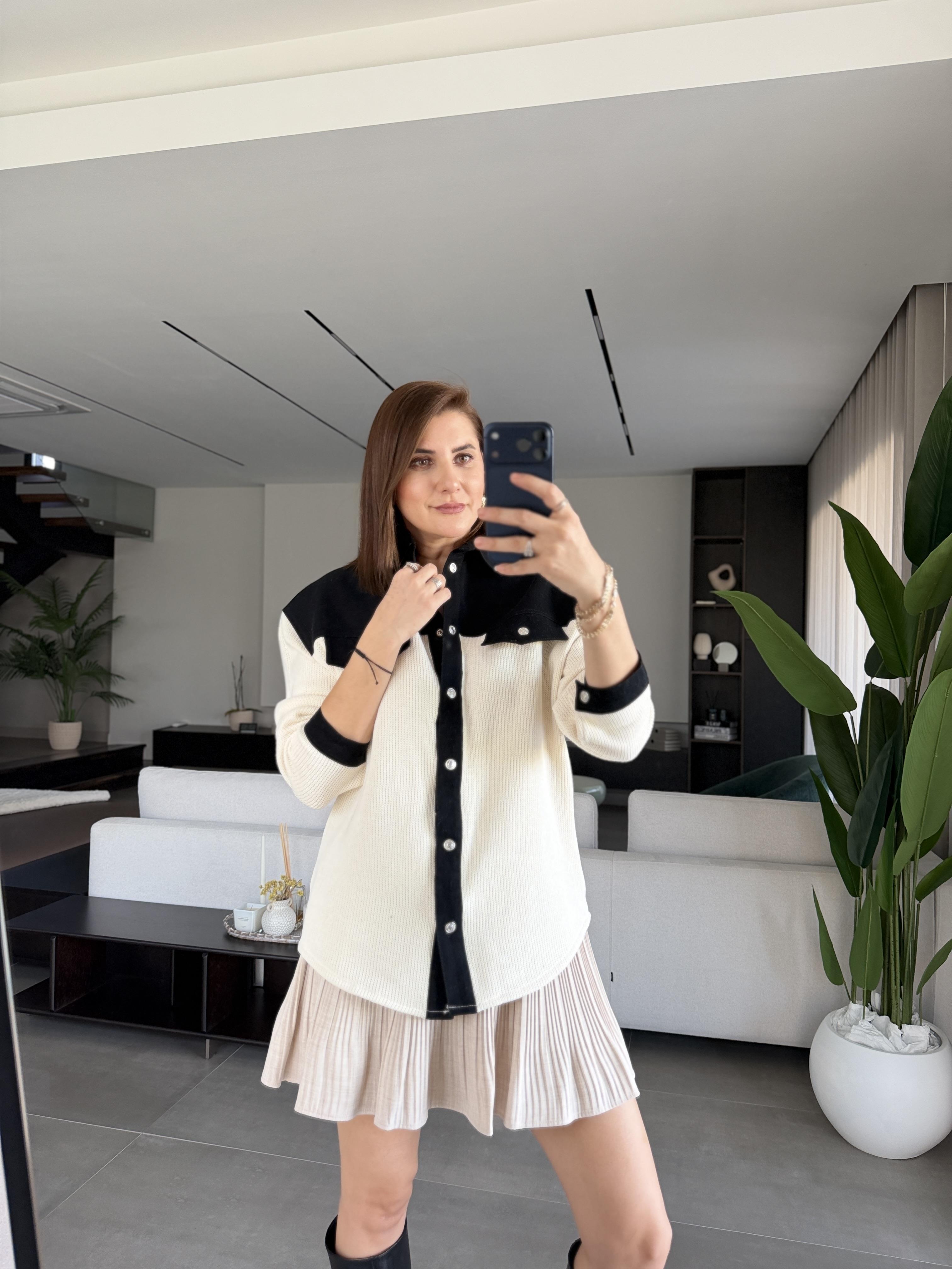 Mass Kot Garnili Triko Ceket