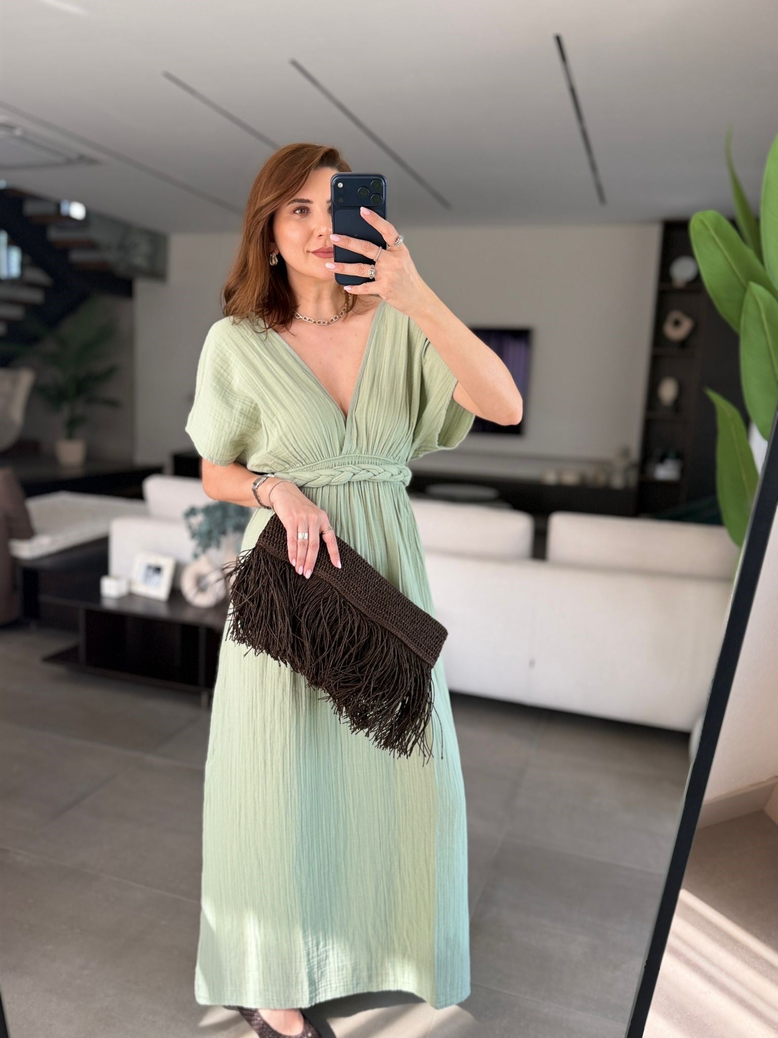 Mint Tanıa Müslin Elbise