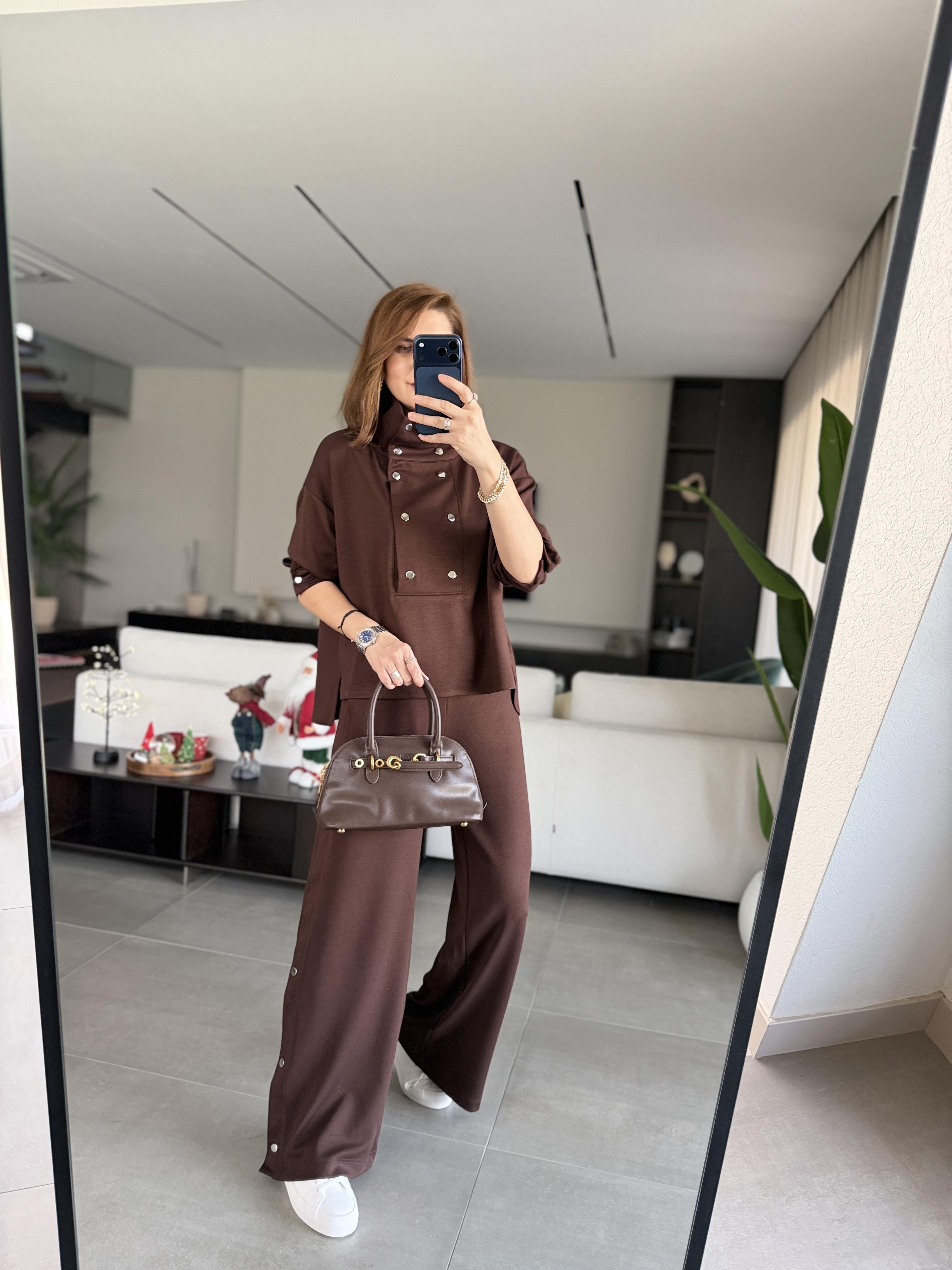 Modal Çıtçıtlı Pantolon Takım