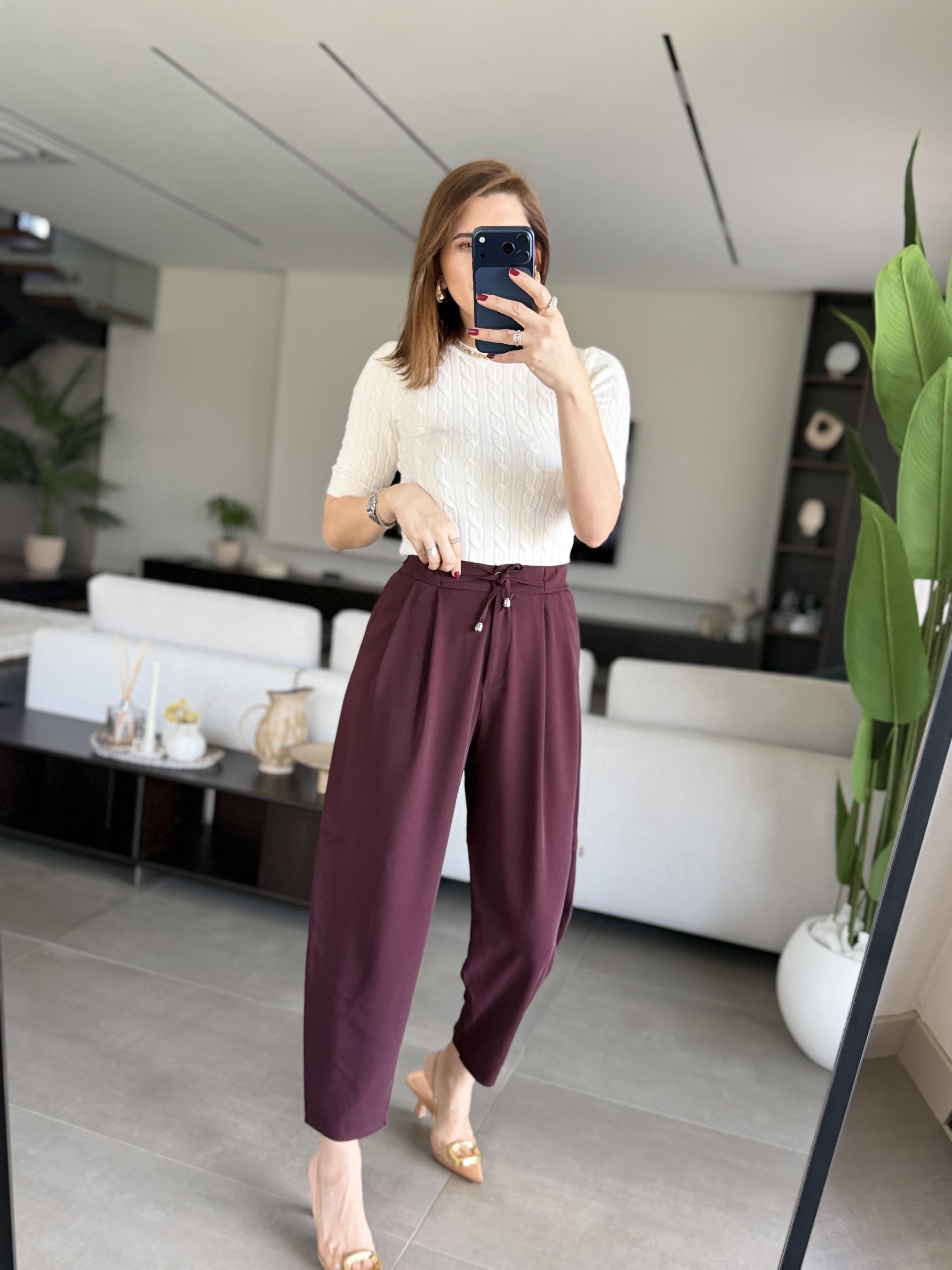 Mürdüm Tensel Balon Pantolon