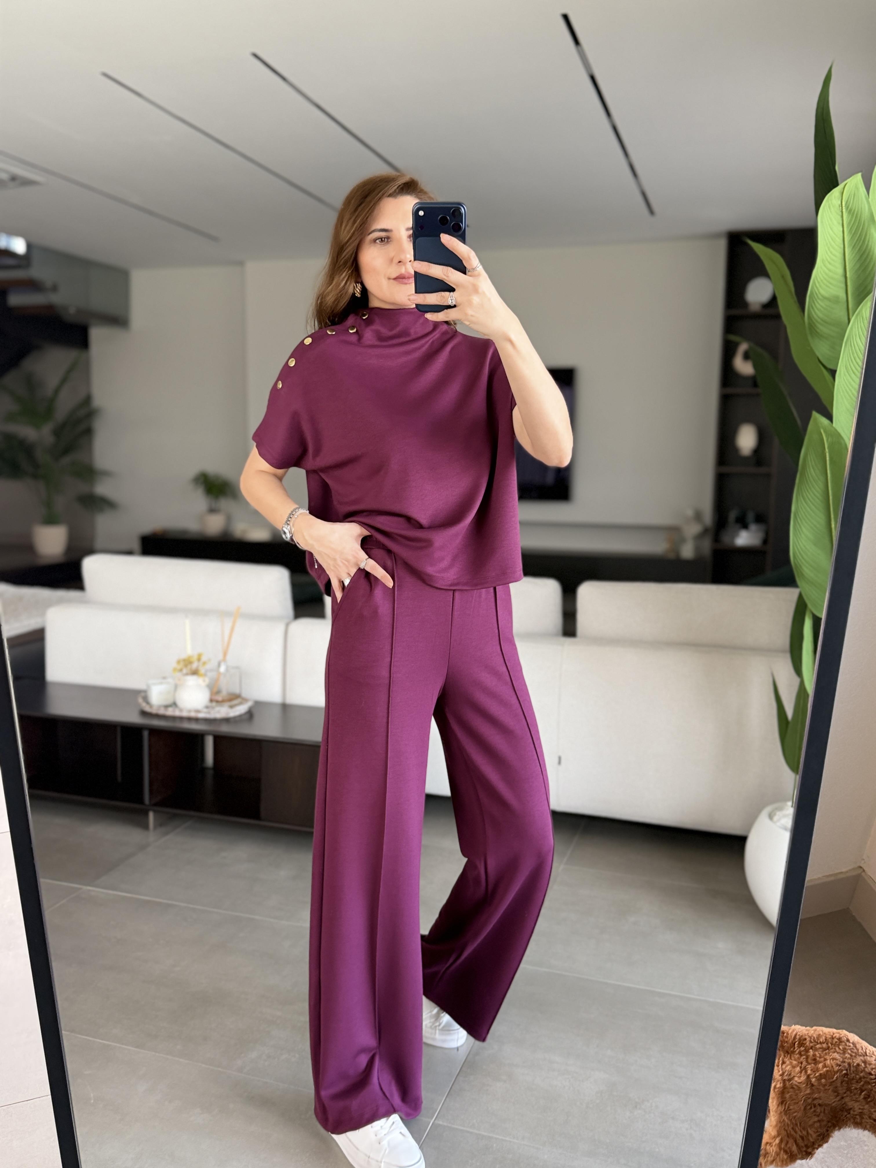 Omuz Çıtçıtlı Kısa Kollu Takım