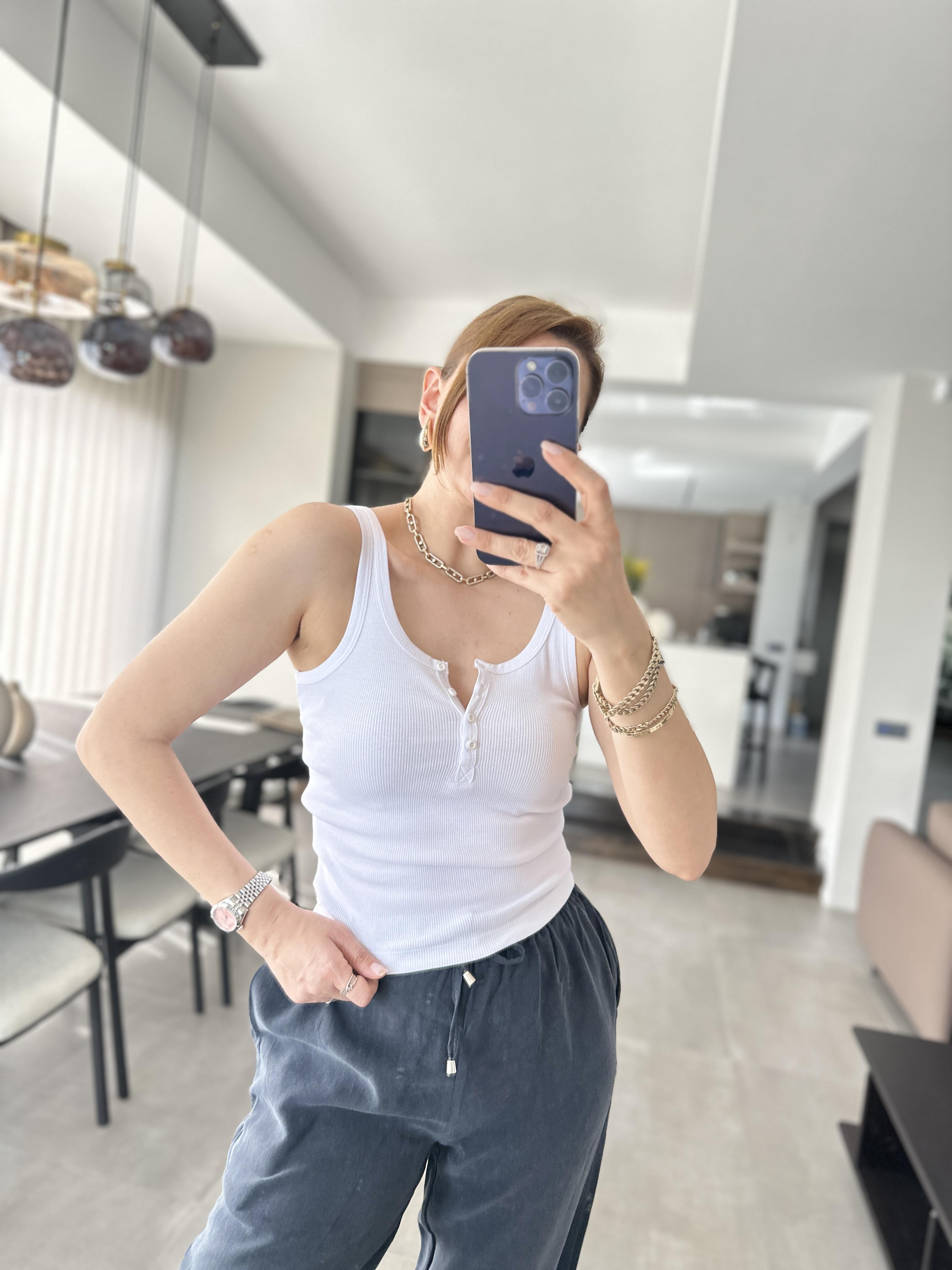 Önden Düğmeli Atlet