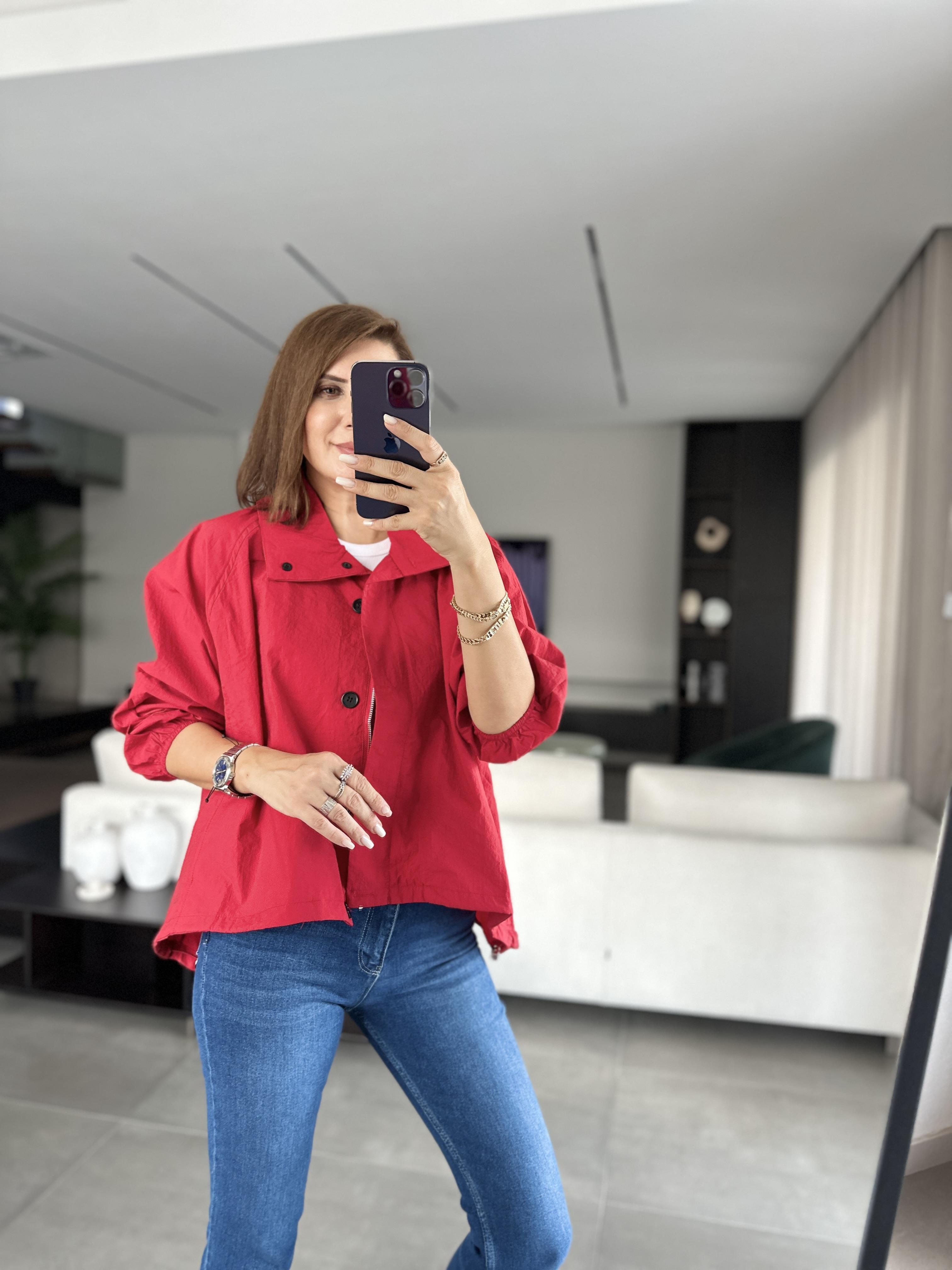 Paraşüt Kumaş Yakalı Yağmurluk