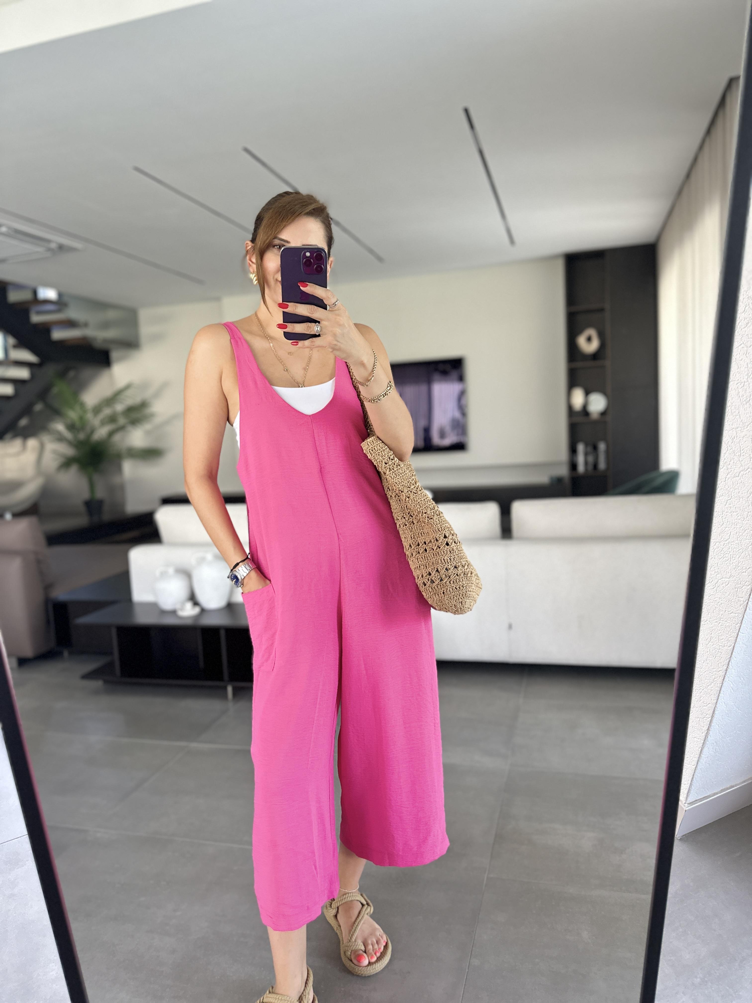 Pembe Ayrobin Cepli Tulum