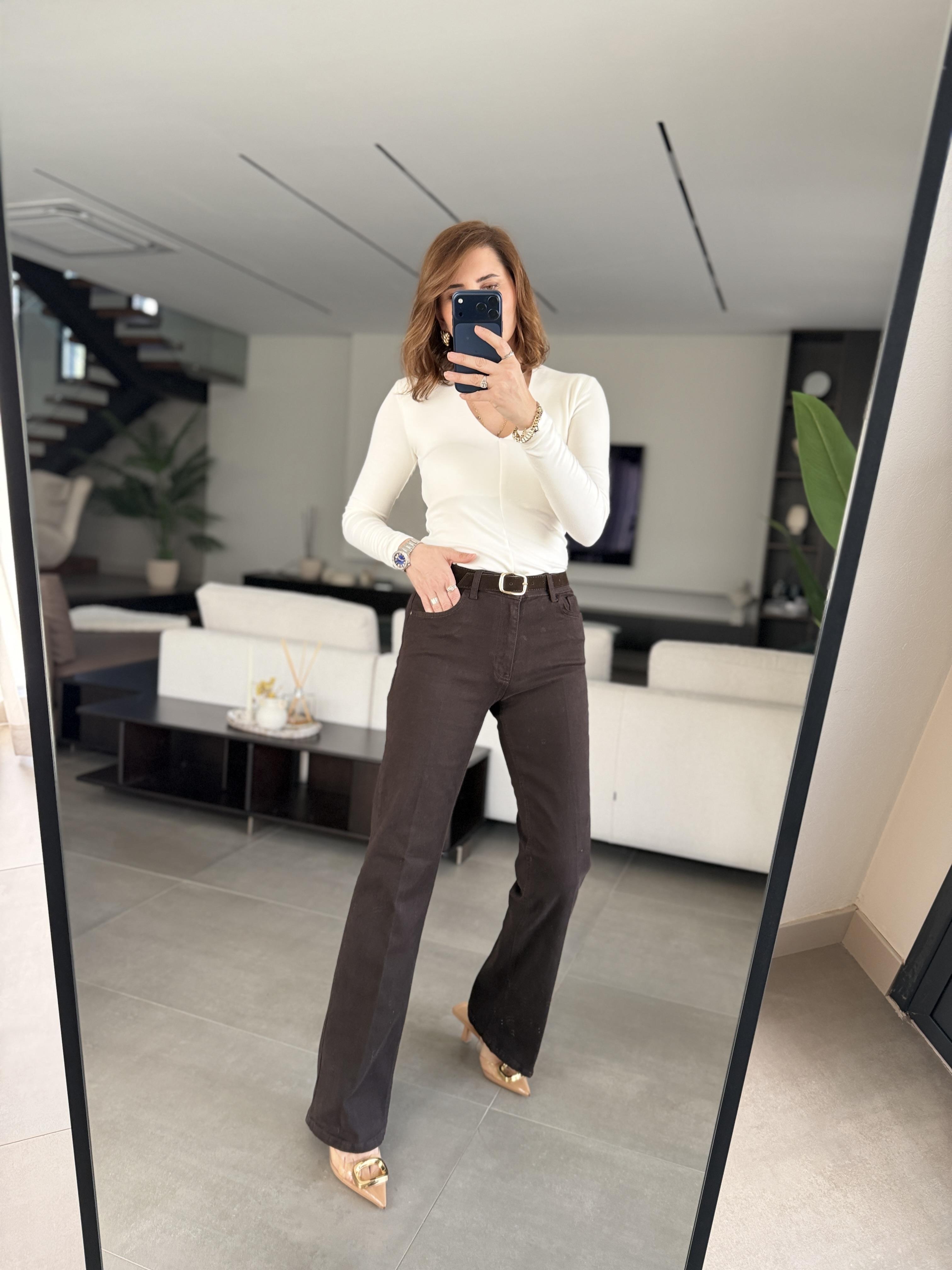 Rons Yuksek Bel Jean