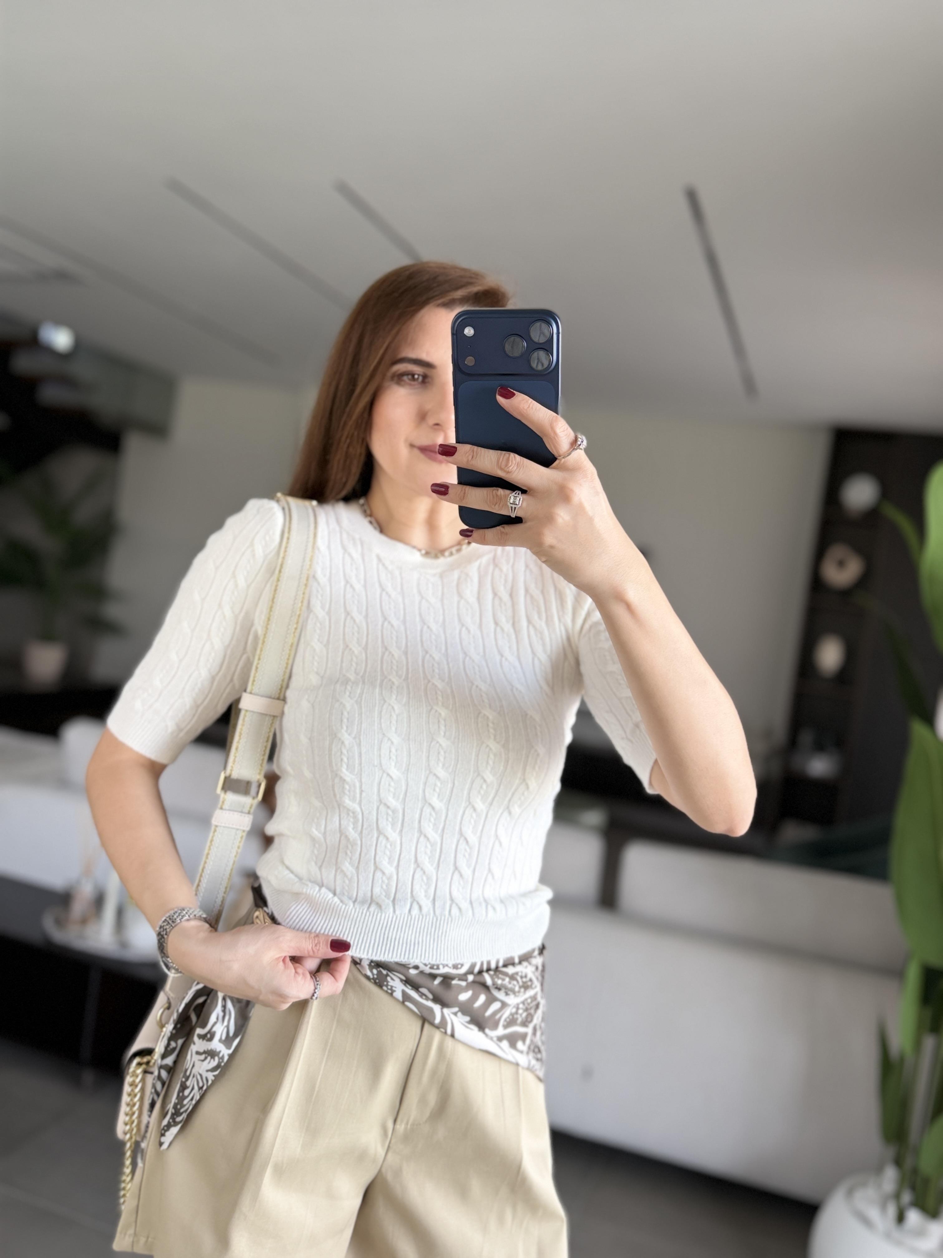 Saç Örgülü Triko Kazak