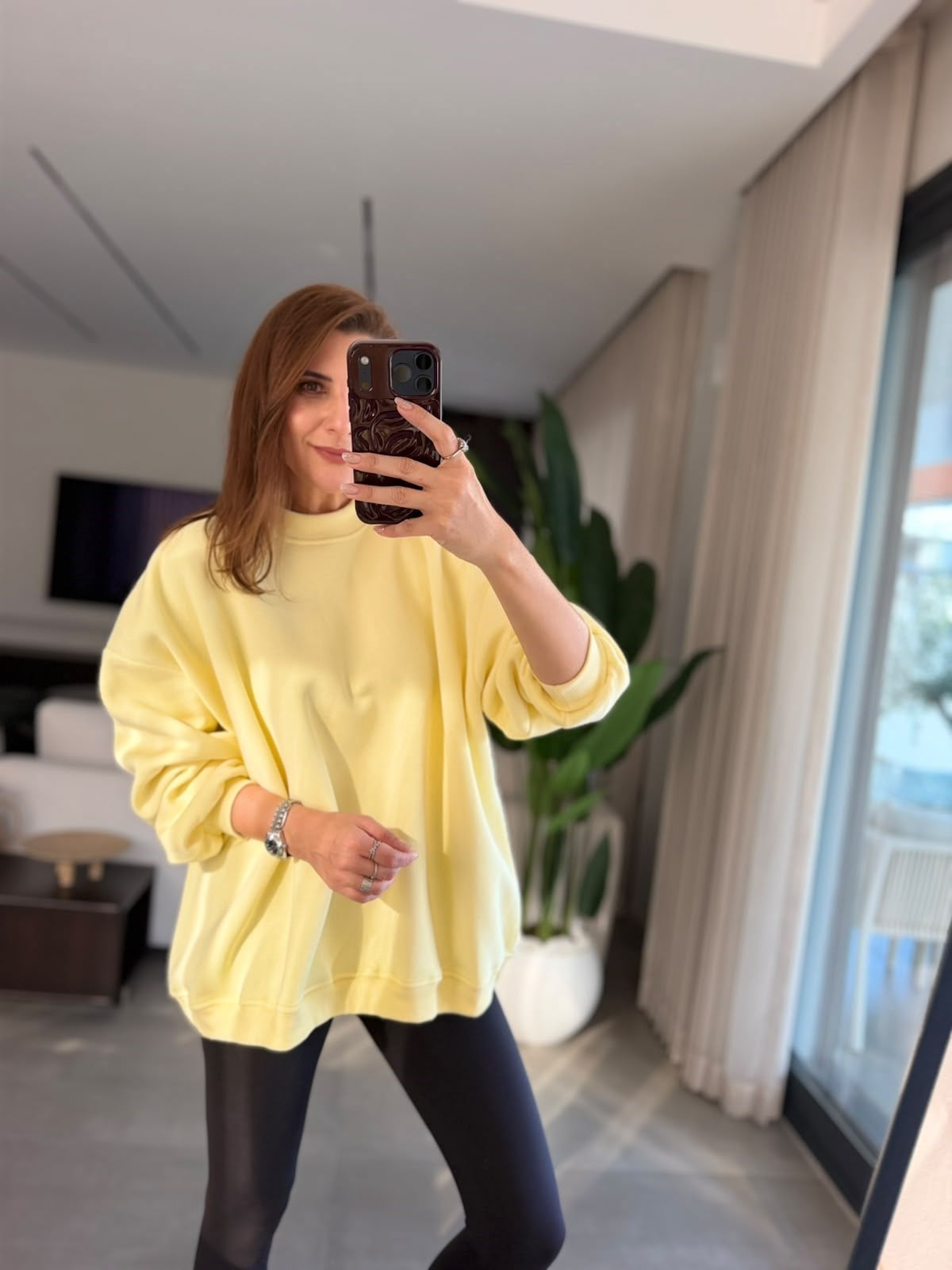 Sarı Salaş Basic Sweatshırt