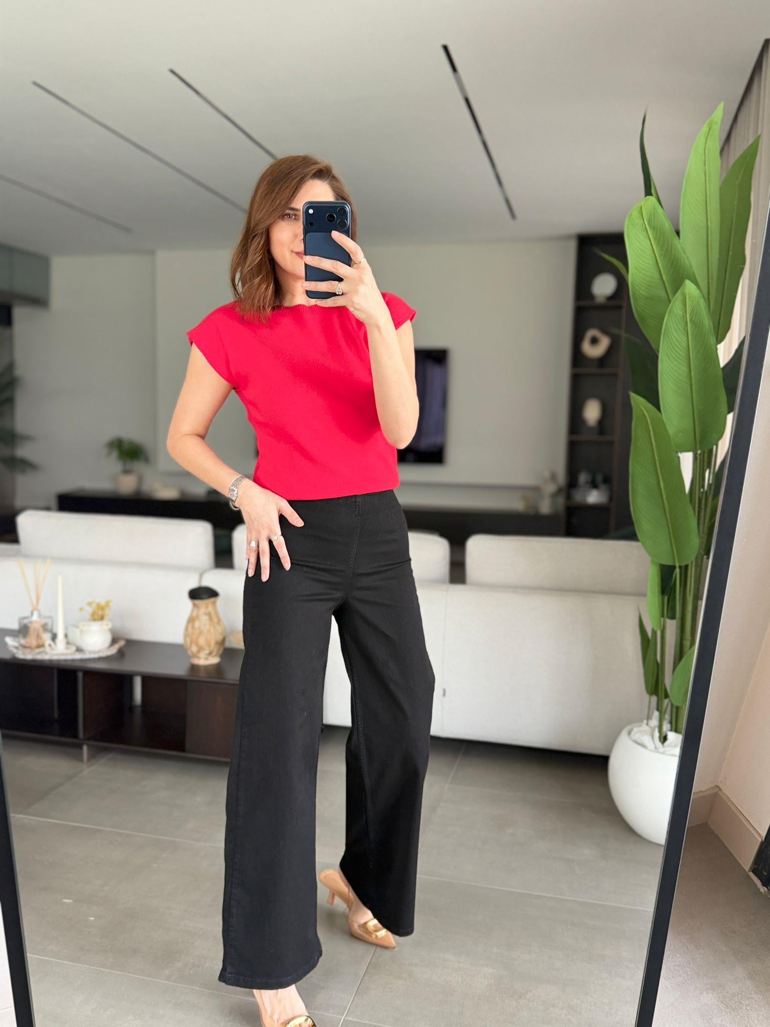 Siyah Battal Beden Full Esnek Jean