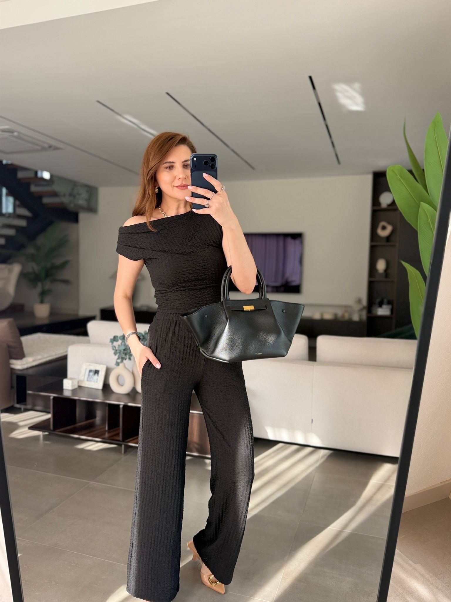 Siyah Degaje Yaka Bürümcük Takım