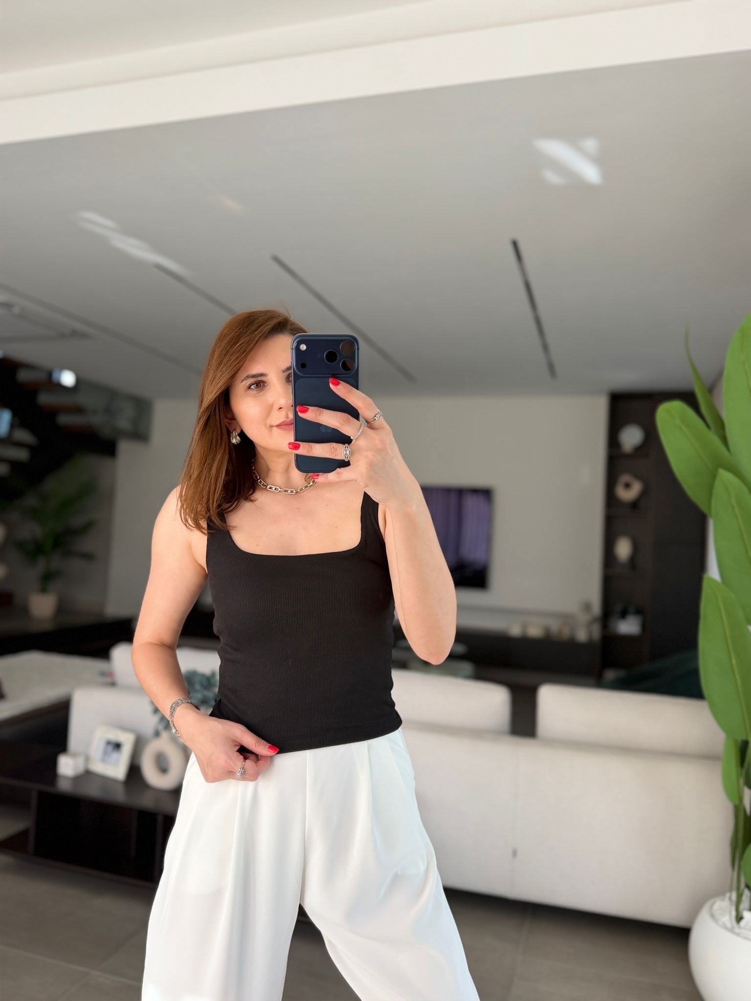 Siyah Kaşkorse Tulumlu  Kare Yaka Atlet