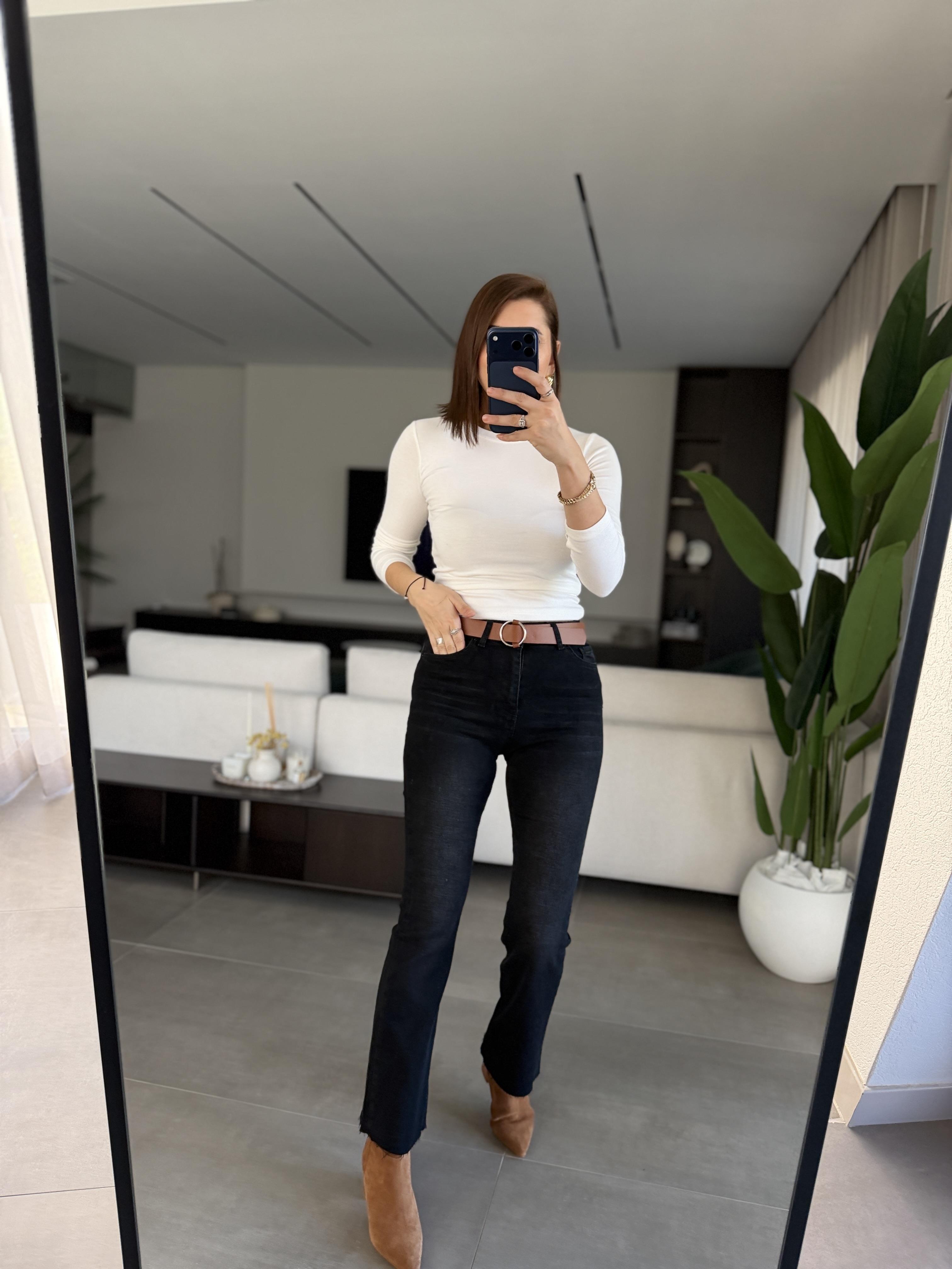 Siyah Kemerli Jolie Pantolon