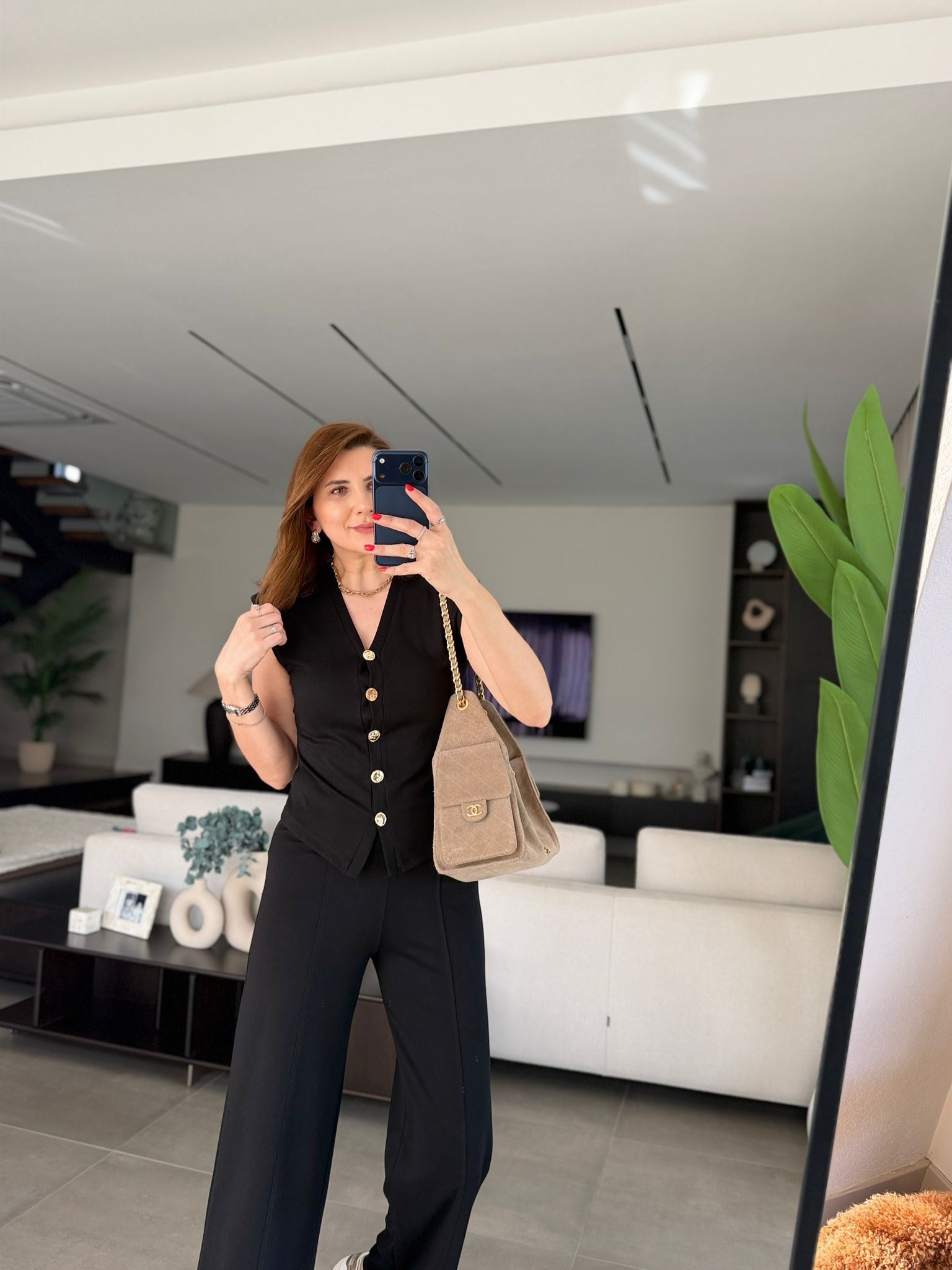 Siyah Modal Yelek Pantolon Takım