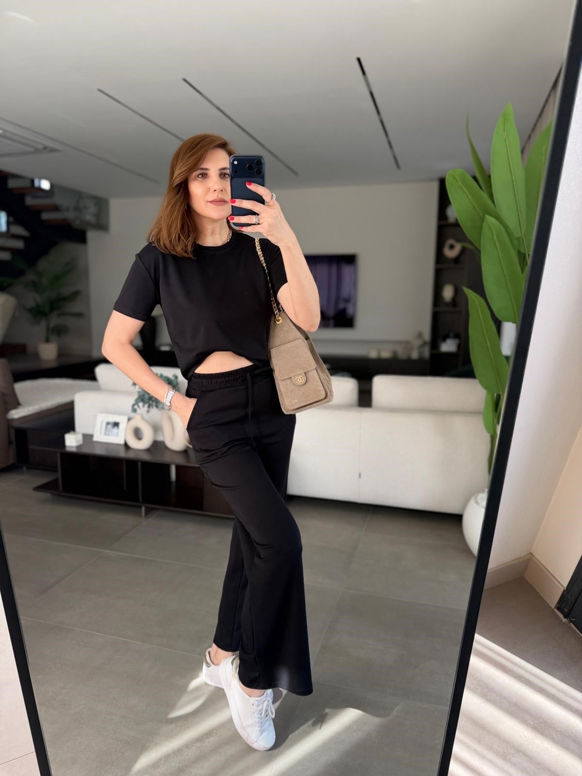 Siyah Rona Bisiklet Yaka Oys Takım