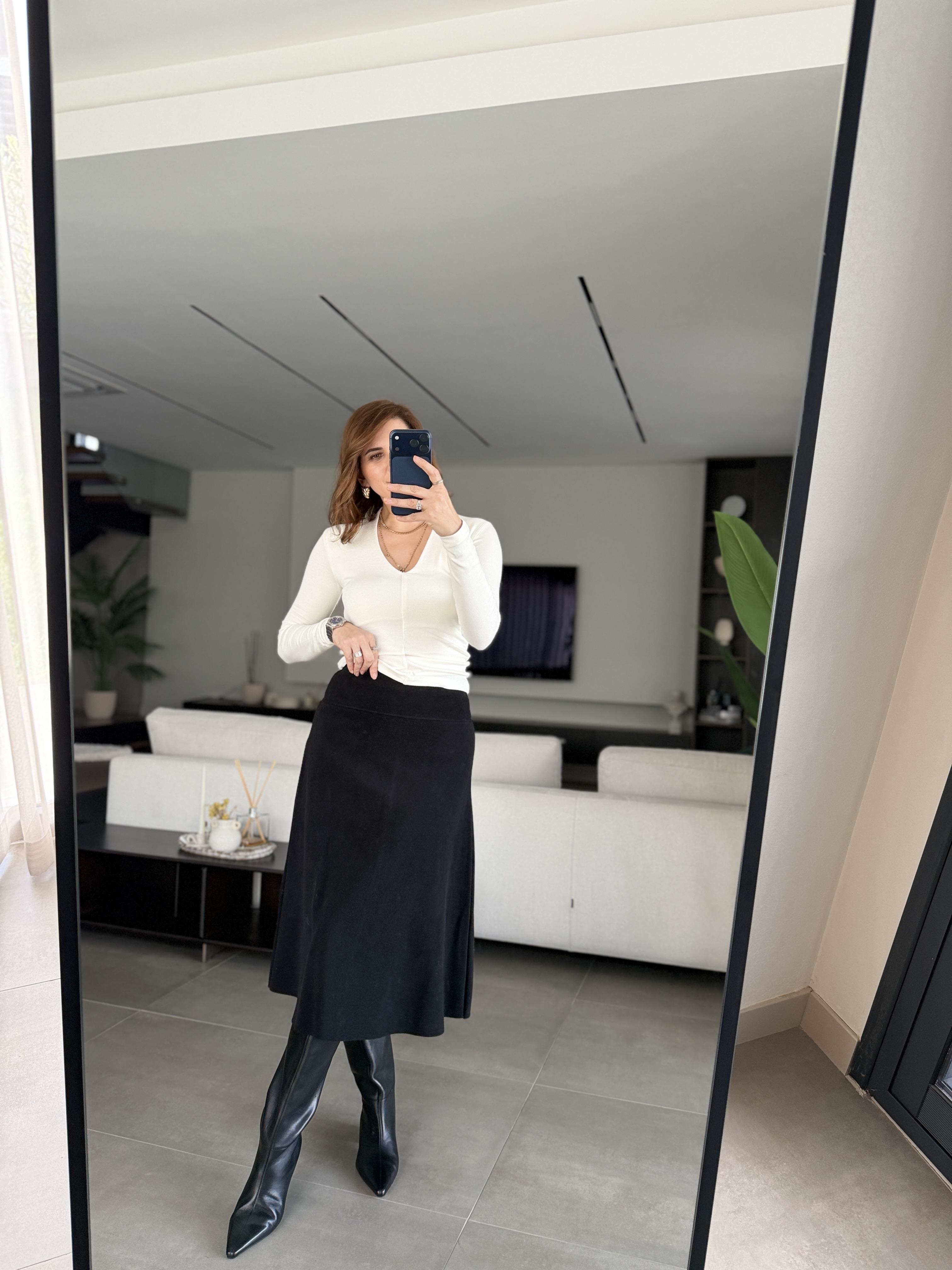 Siyah Selanik Bel  Korsaj Etek