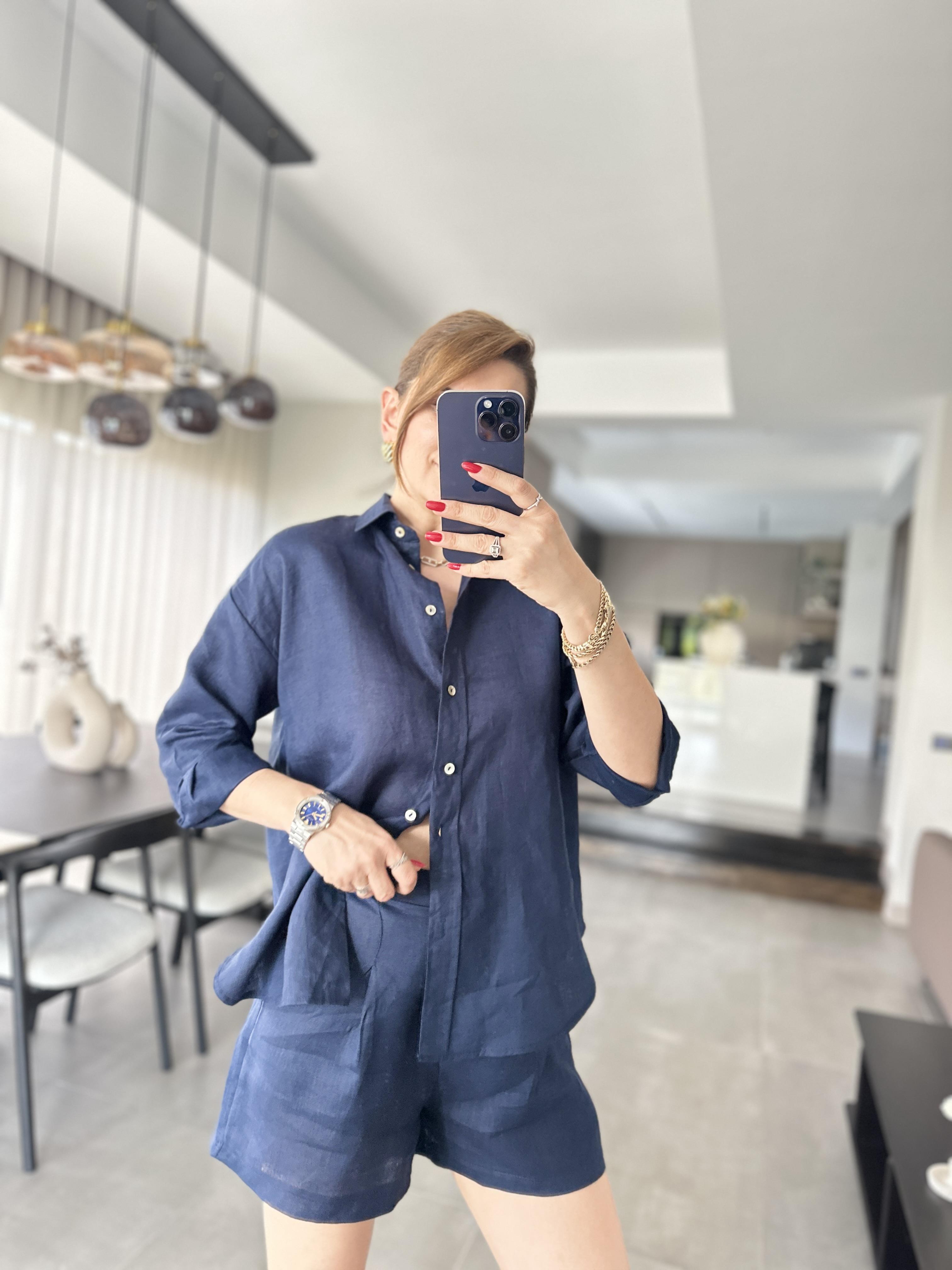 Sofia Şort Keten Takım