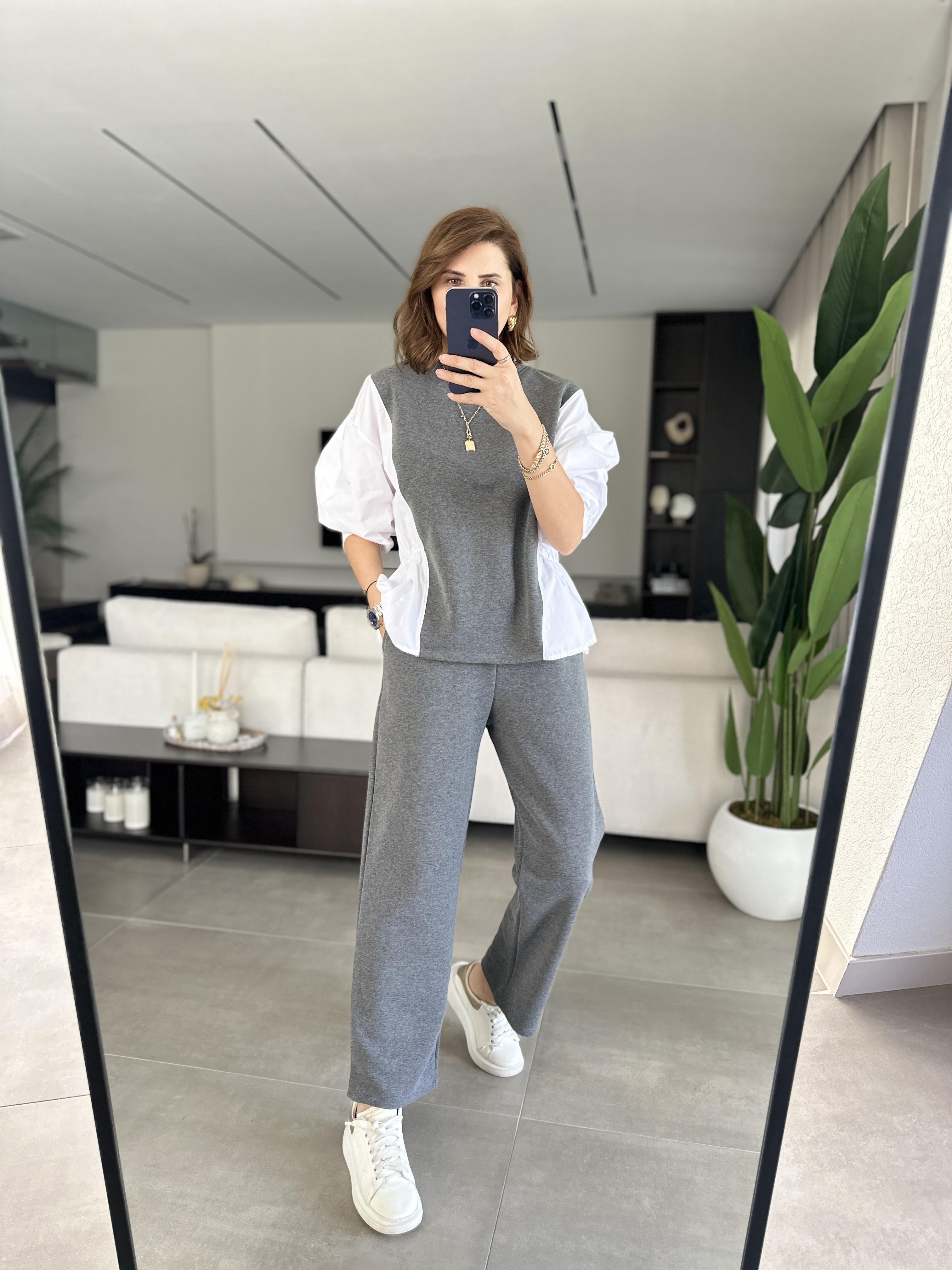 Sweat Gömlek Detaylı Takım