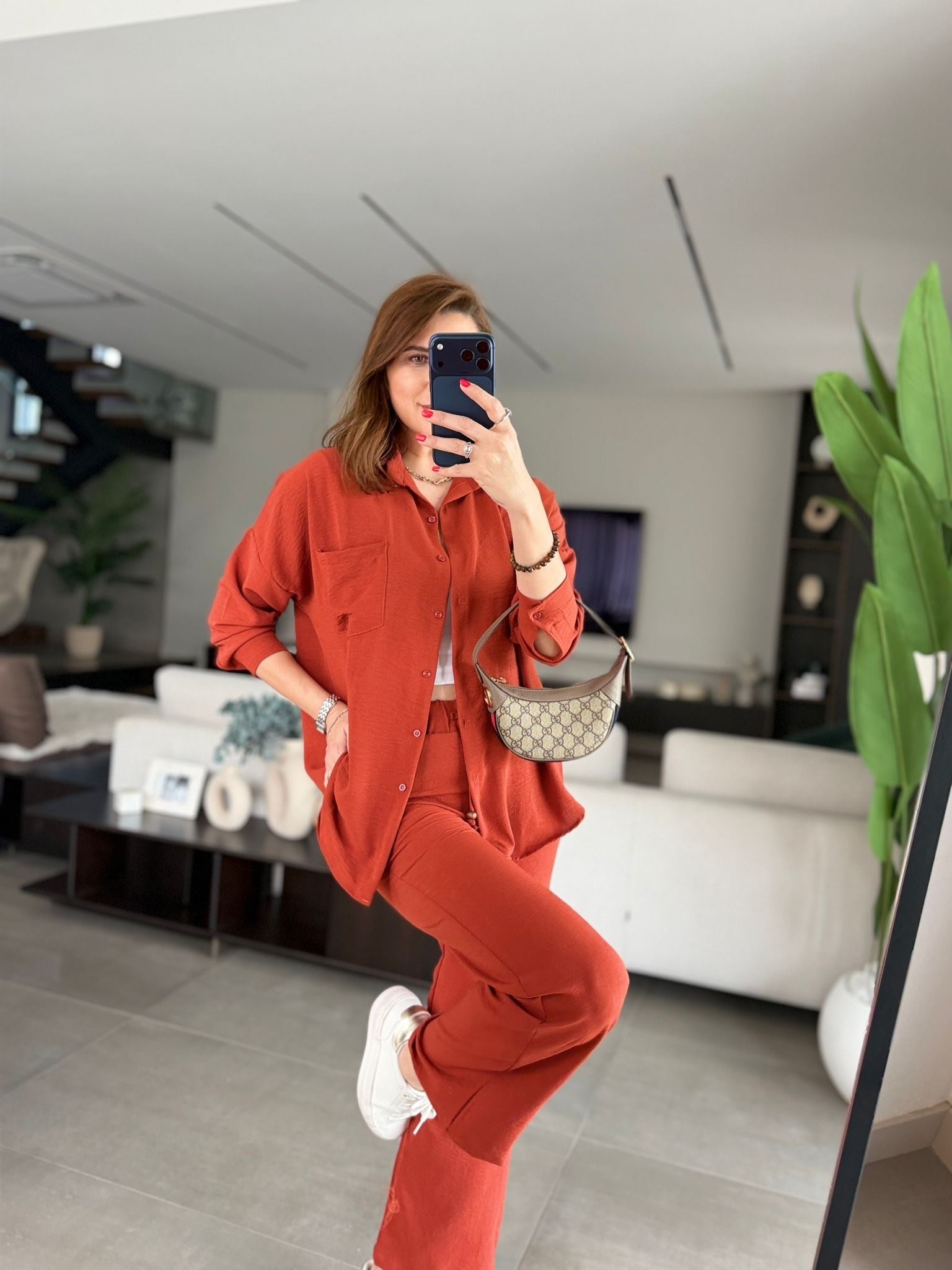 Tarçın Ayrobin Gömlek Takım