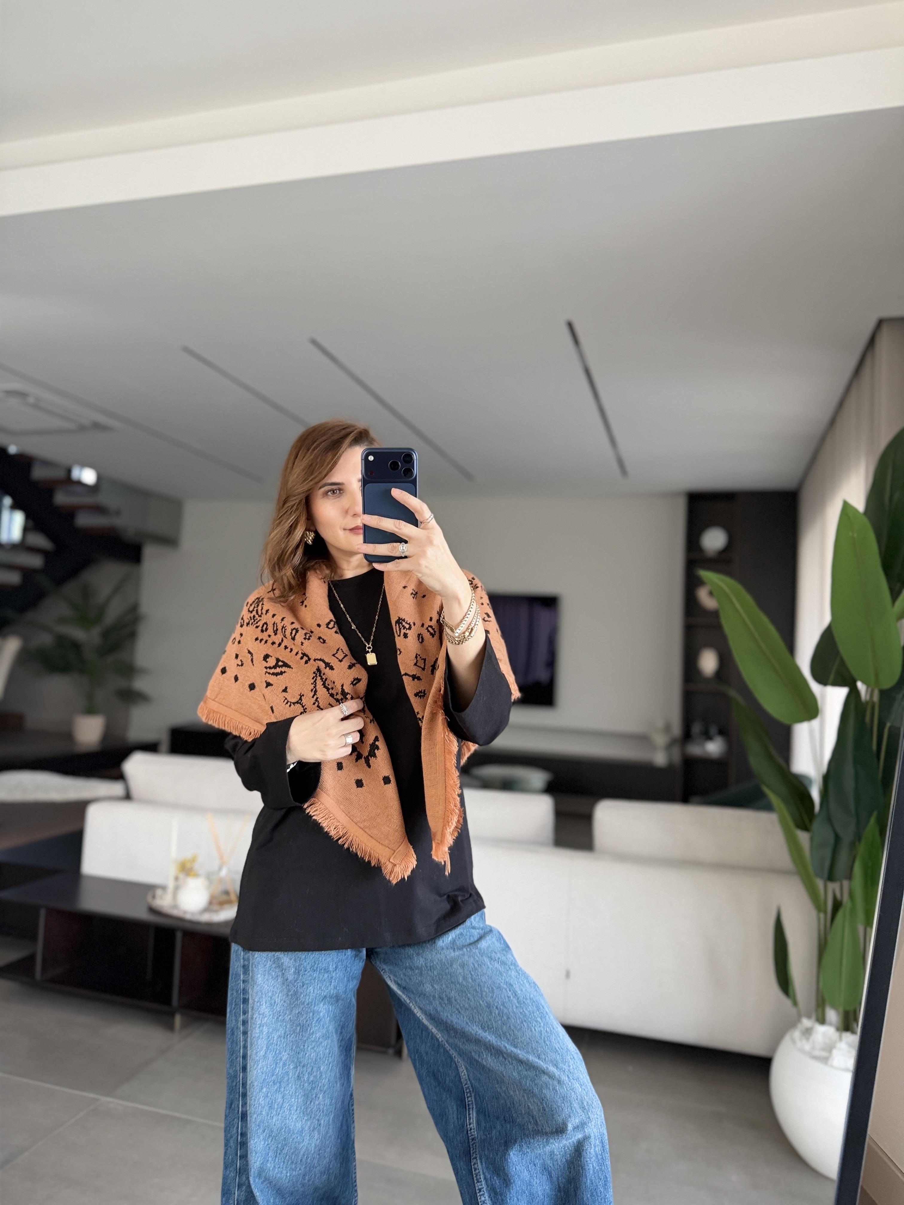 Tarçın Desenli Şal