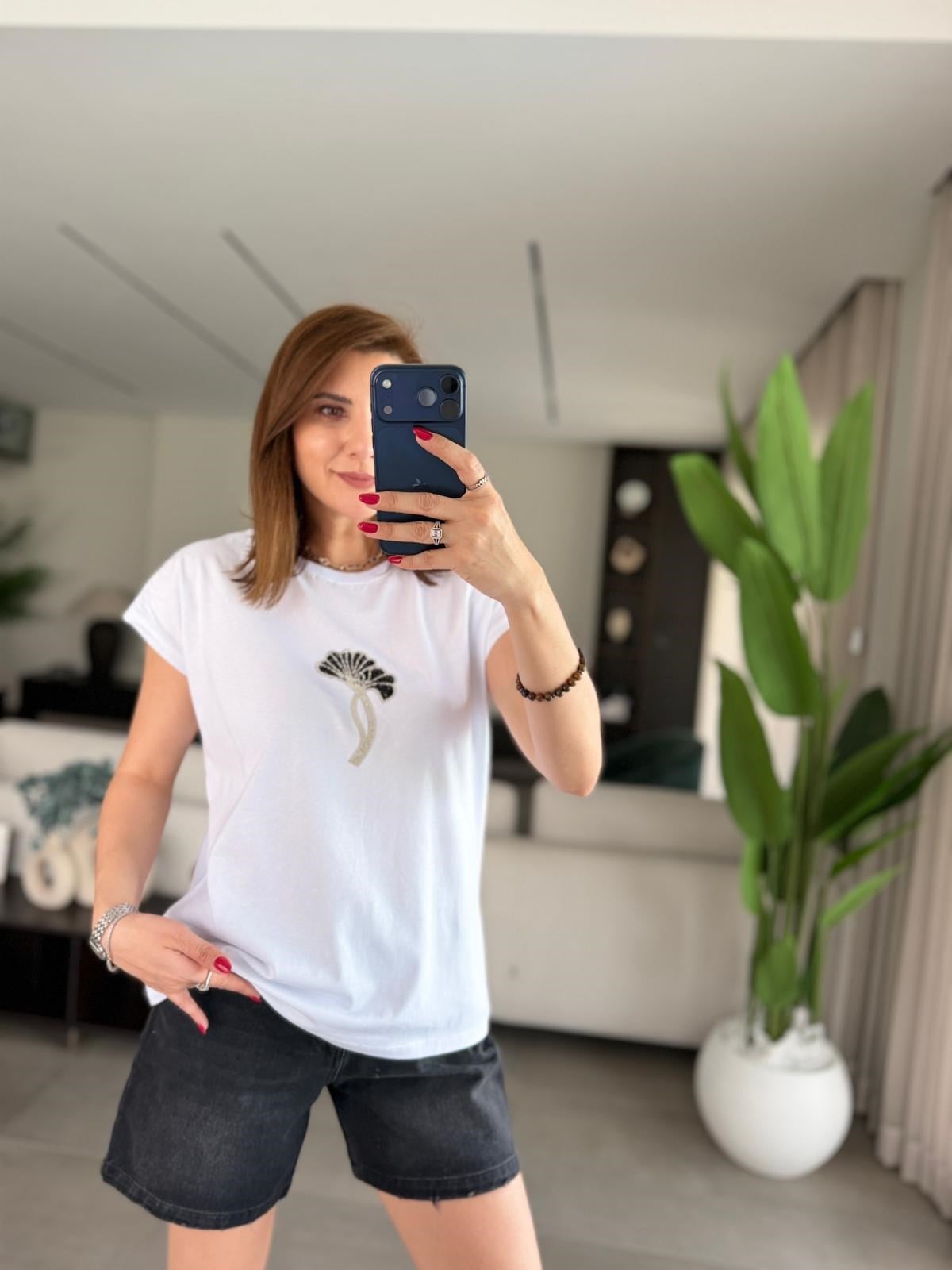 Taşlı Palmiye T-shirt