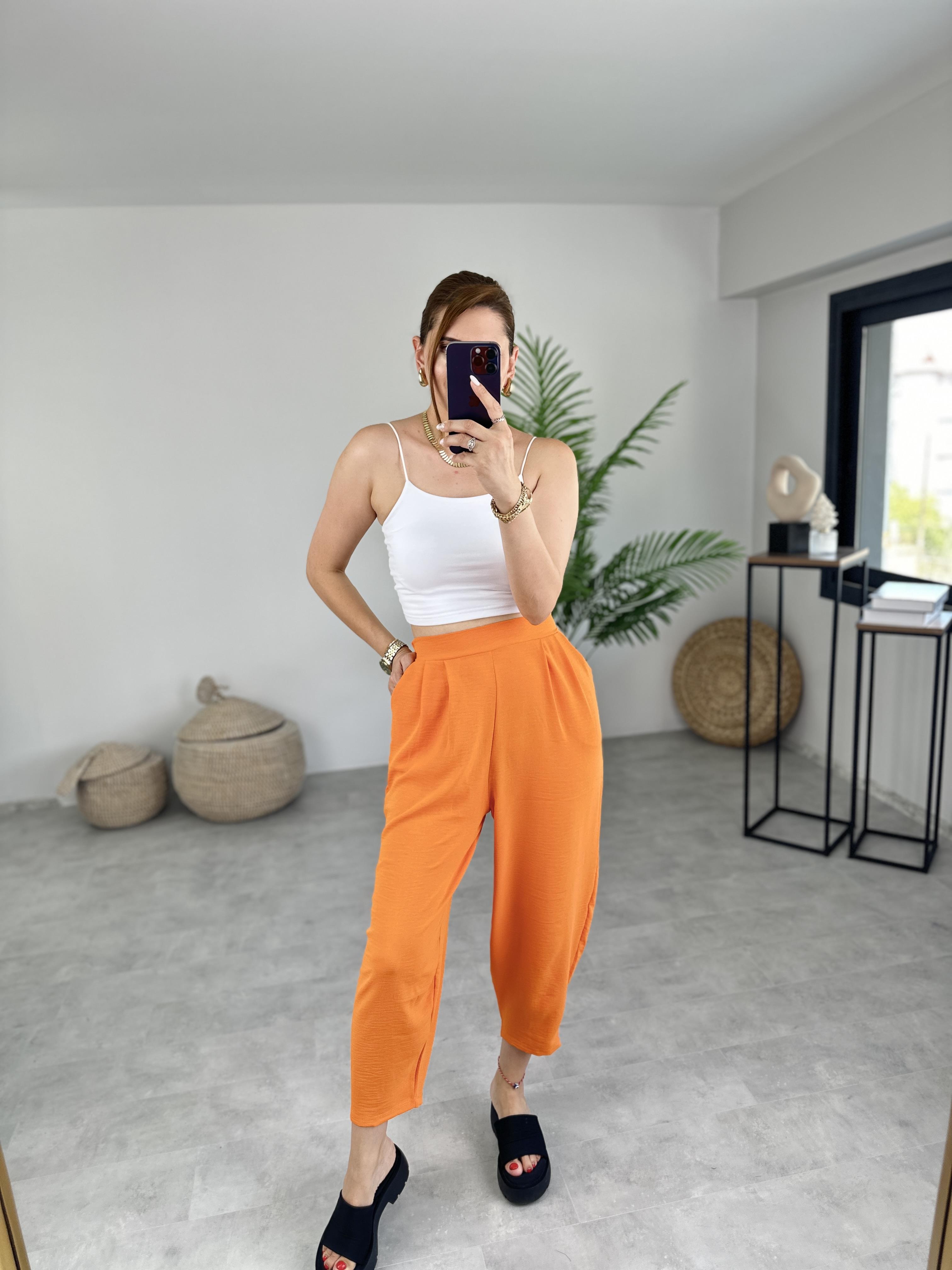 TURUNCU AYROBİN HAREM PANTOLON