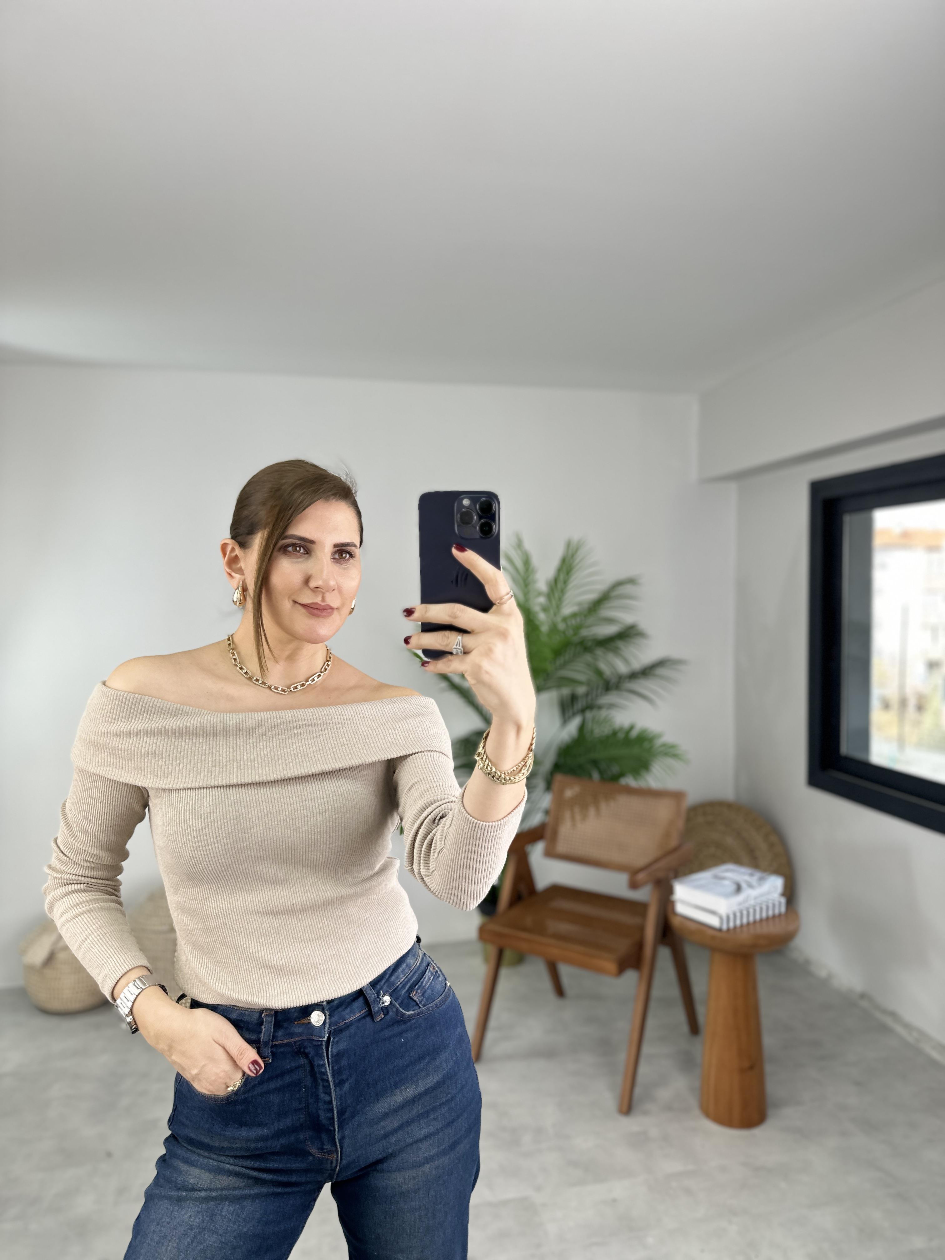 Vizon Fitilli Madonna Yaka Bluz