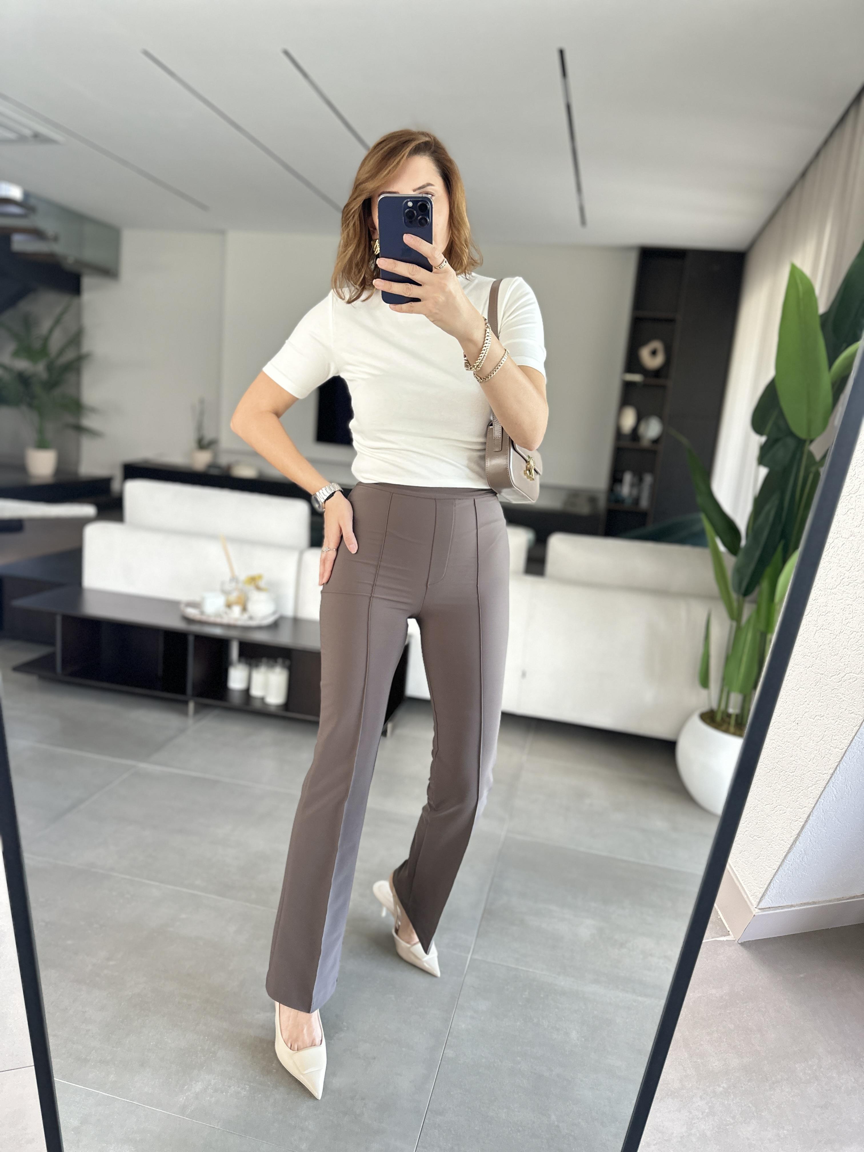 Vizon Önü Dikişli Toparlayıcı Pantolon