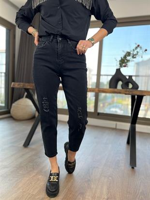 YIRTIK DETAYLI MOM JEAN