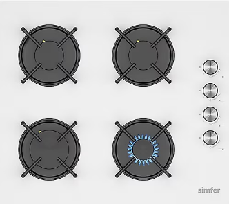 Simfer Beyaz Cam Set / 4 Fonksiyon / Turbo