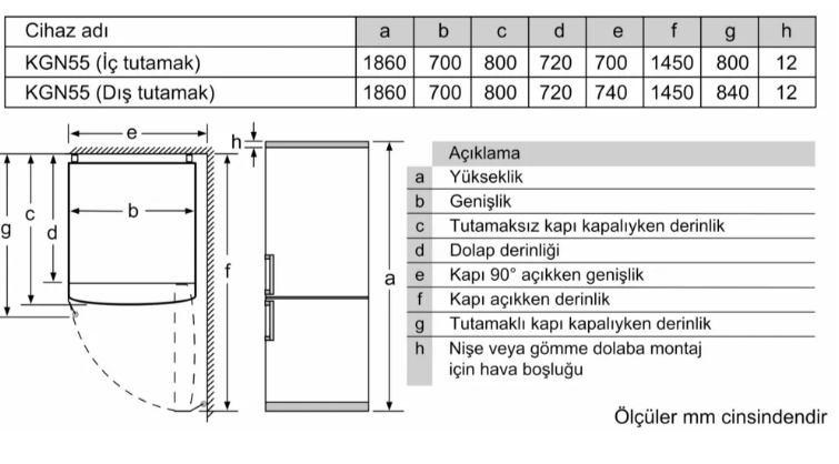 Profilo BD3055IEVN No Frost Buzdolabı