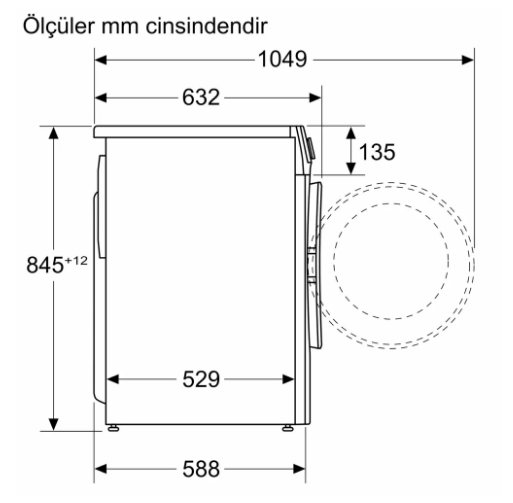 Profilo CGA142Z0TR 9 kg 1200 Devir Çamaşır Makinesi